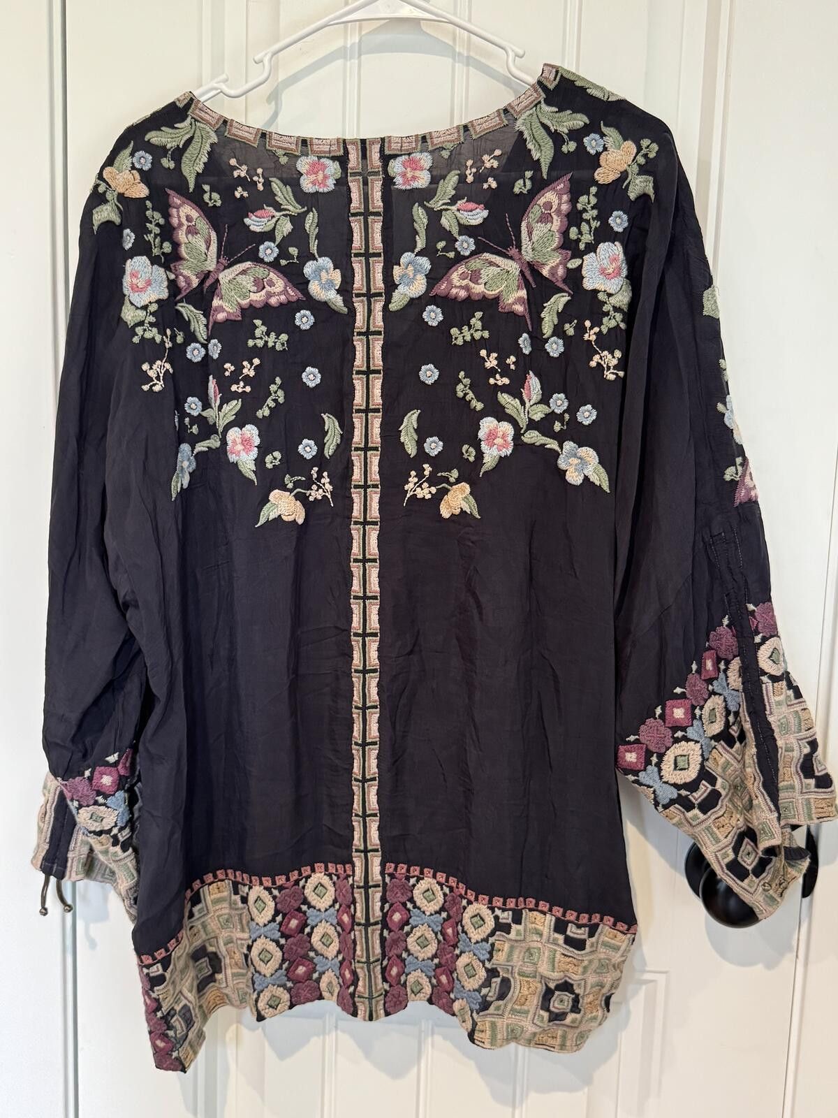 Other Johnny Was Black Terraine Blouse Graphite-XL Size XL / US 12-14 / IT 48-50 - 4 Thumbnail