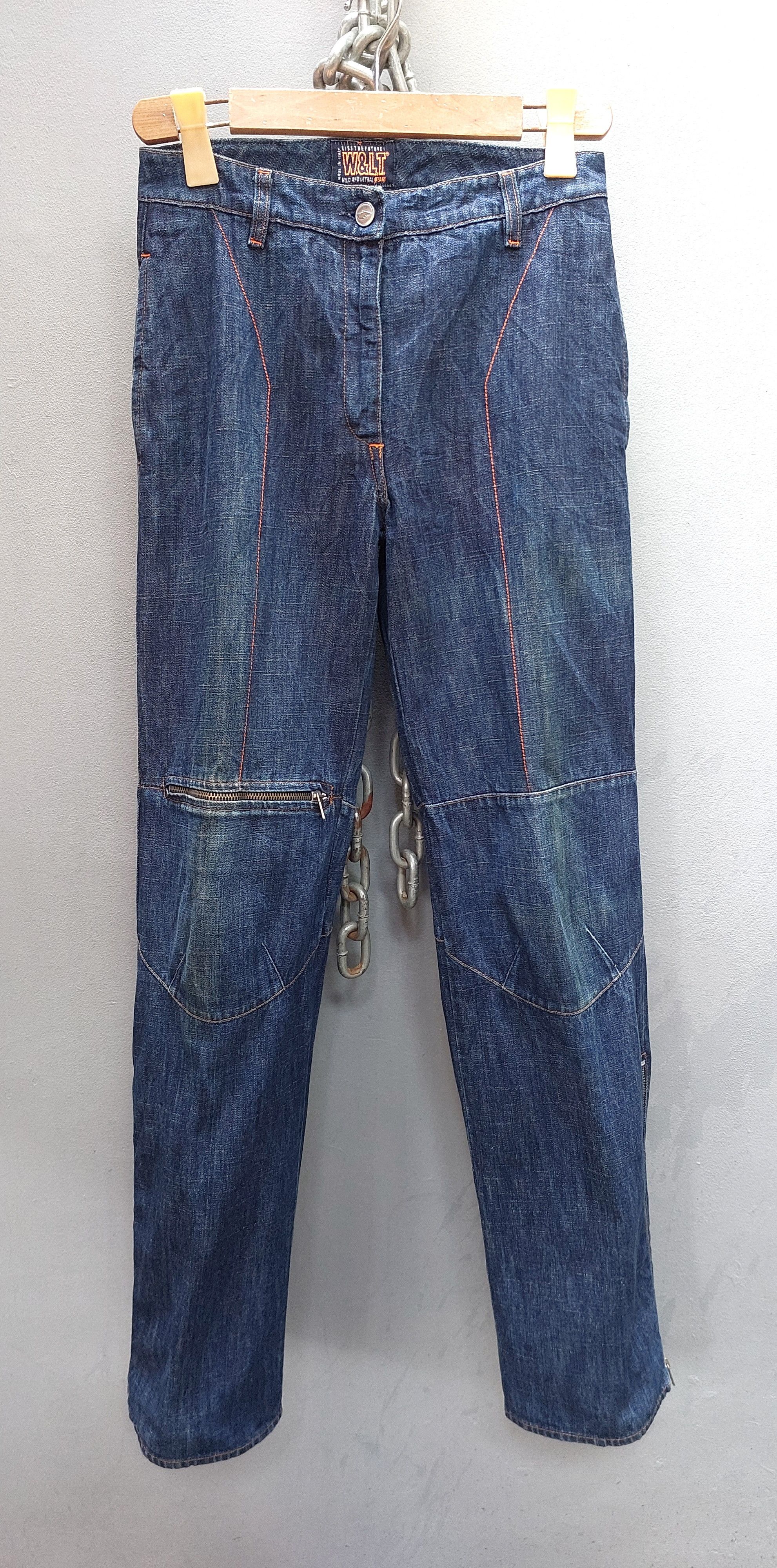 Walter Van Beirendonck W&LT (Wild and Lethal Trash) Denim Jeans Size US 27 - 3 Thumbnail