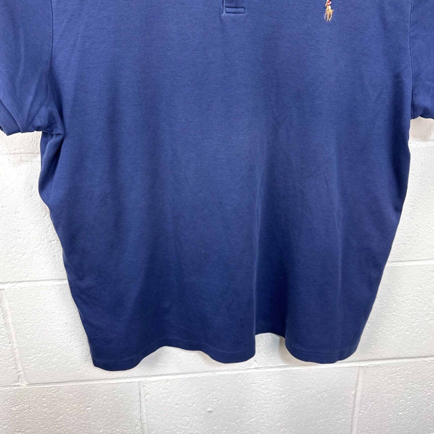 Polo Ralph Lauren VINTAGE Polo Ralph Lauren Logo Embroidered Custom Slim Fit Polo Shirt Blue 2XL Pony Mens Size US XXL / EU 58 / 5 - 6 Thumbnail