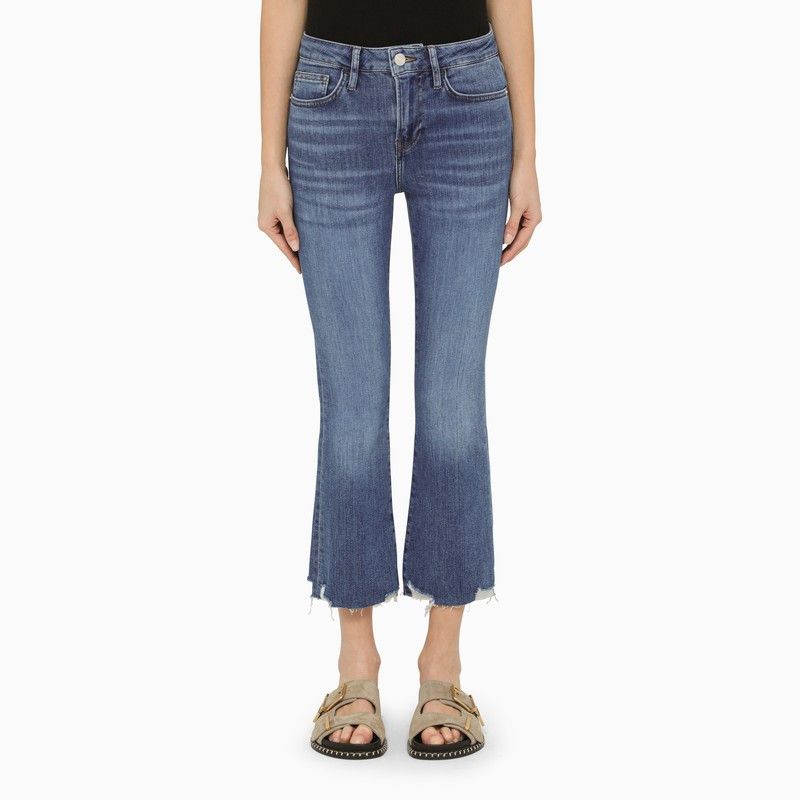 image of Frame Blue Denim Cropped Jeans, Women's (Size 30)