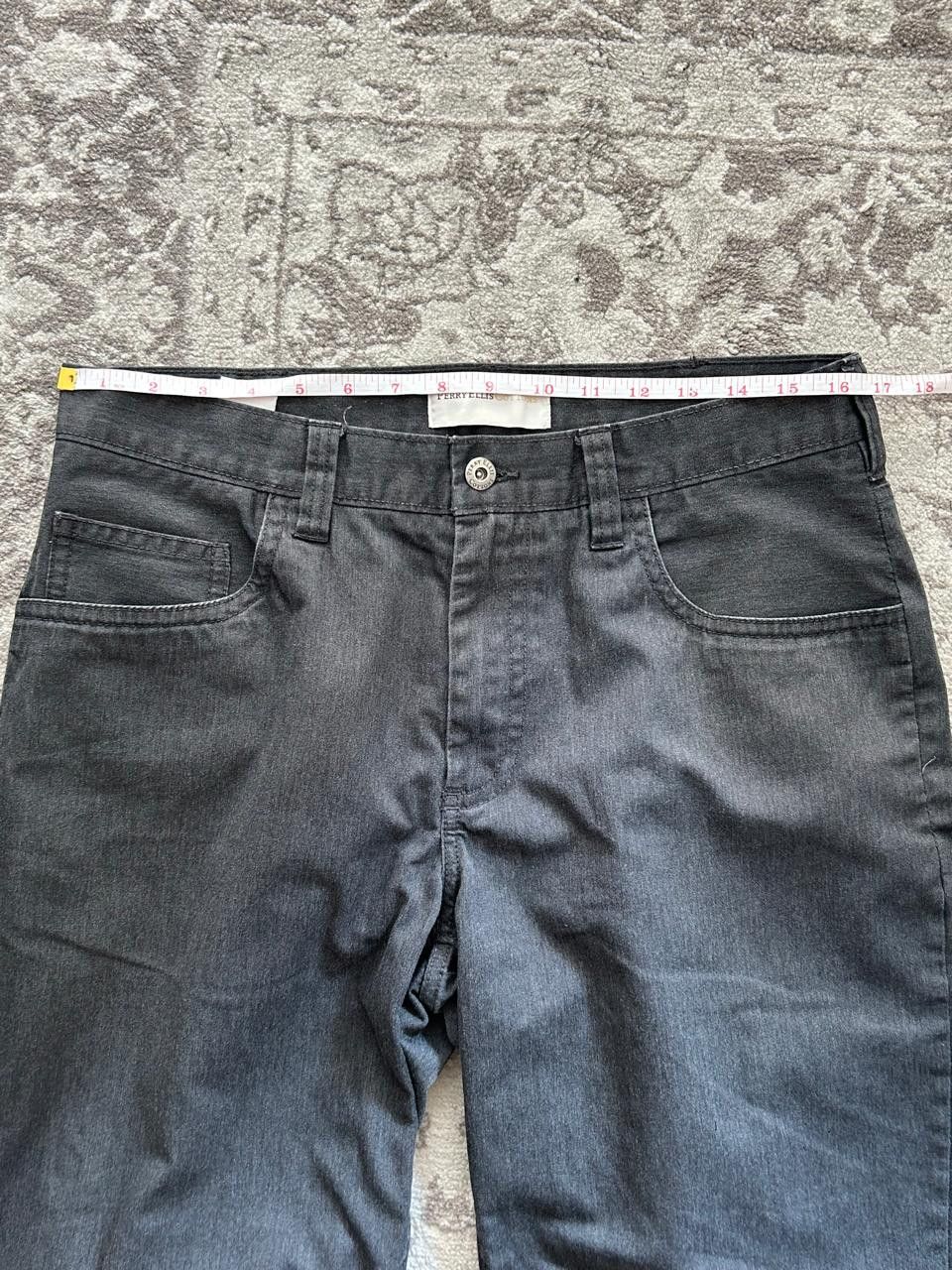 Perry Ellis Perry Ellis Grey Cotton Trousers Size US 34 / EU 50 - 3 Thumbnail