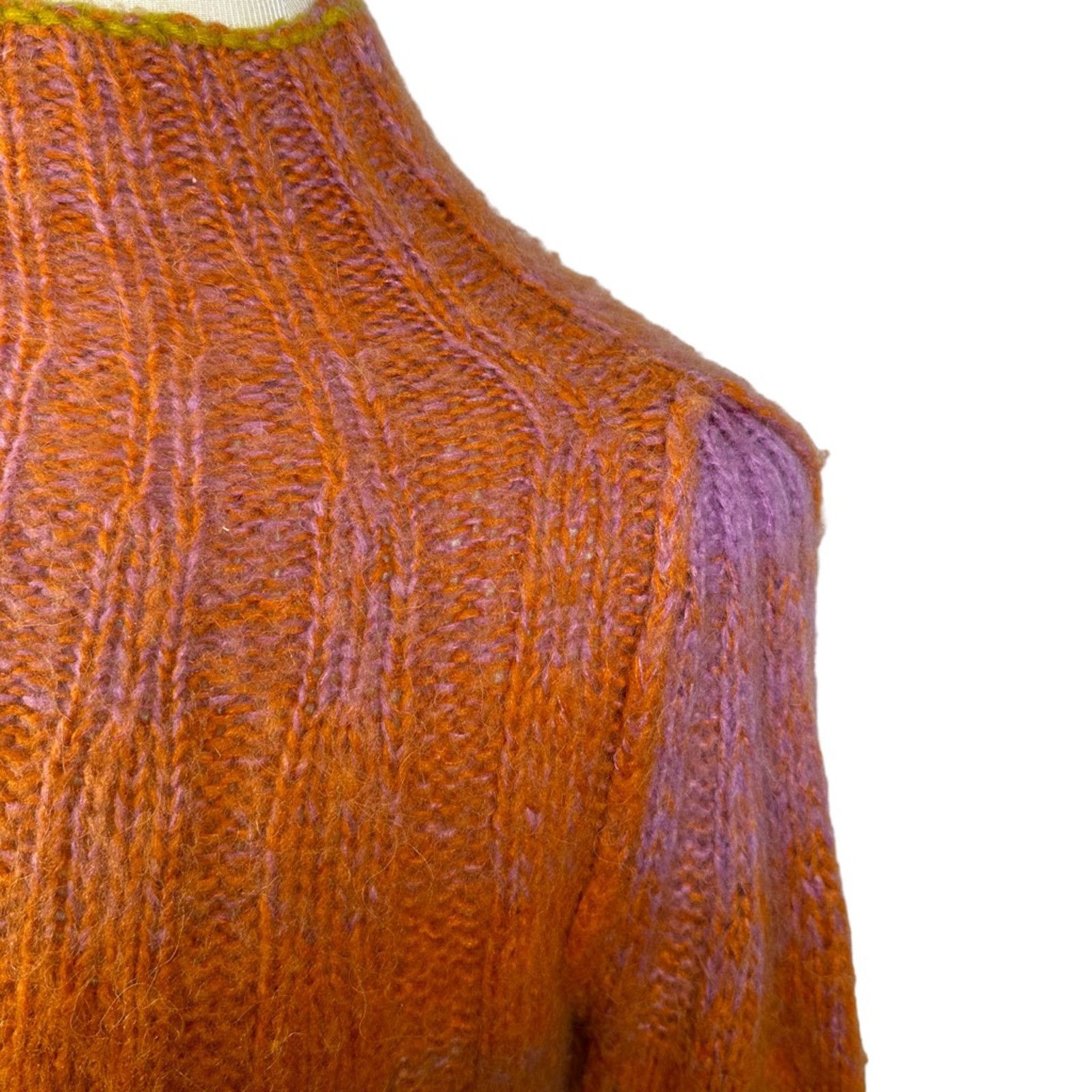 Anthropologie Anthropologie Womens Sweater Orange Pink Ombre Chunky XXS Size XXS / US 00 / IT 34 - 4 Thumbnail