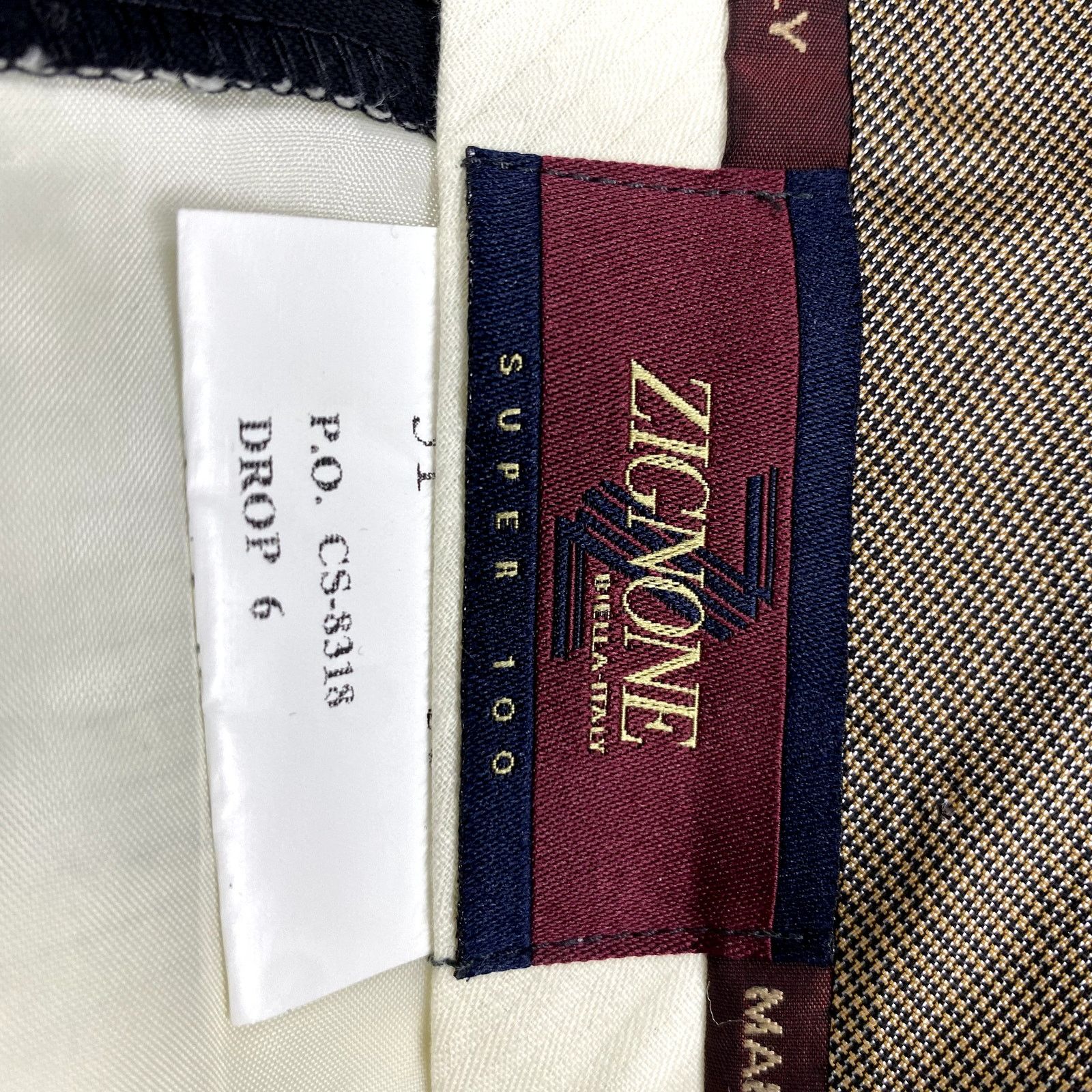 Vintage Chiavari Zignone Wool Black Pleat Front Trousers Pants Size US 35 - 5 Thumbnail