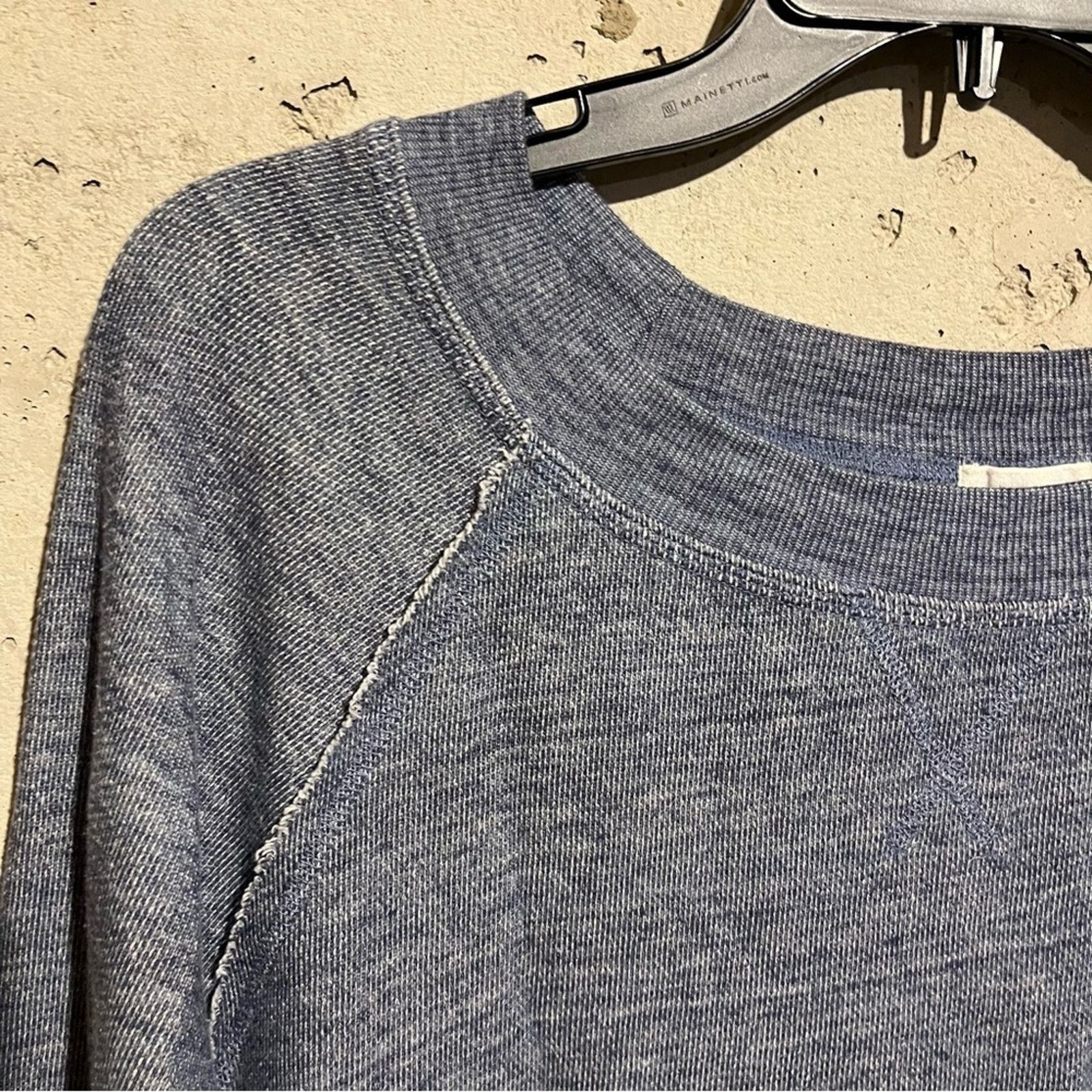 Other Caslon Size L Knit Blue Longline Raglan Tunic Sweatshirt Size L / US 10 / IT 46 - 2 Thumbnail
