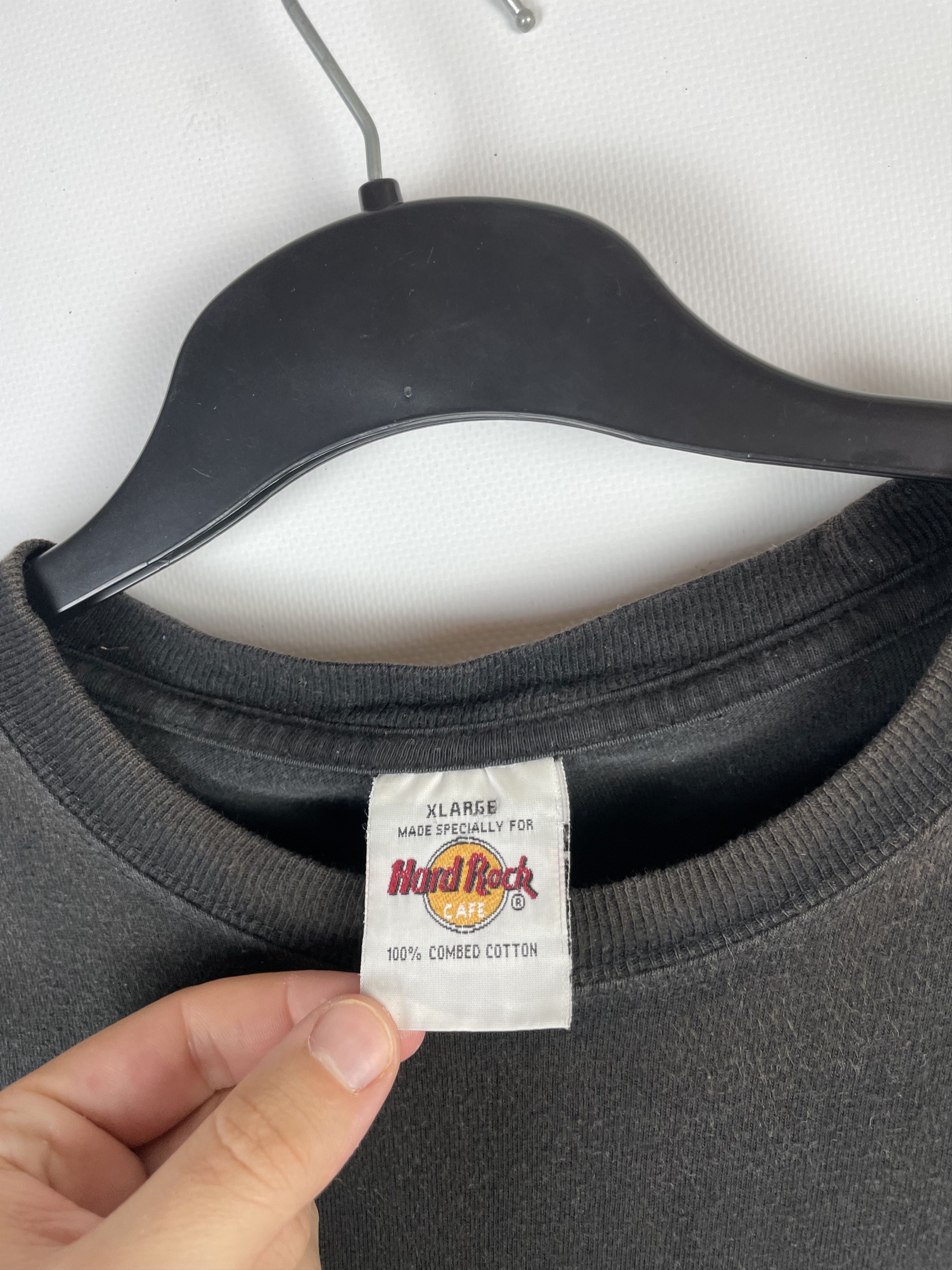 Hard Rock Cafe Crazy Vintage 90s Hard Rock Cafe London Faded Black Tee Size US XL / EU 56 / 4 - 5 Thumbnail