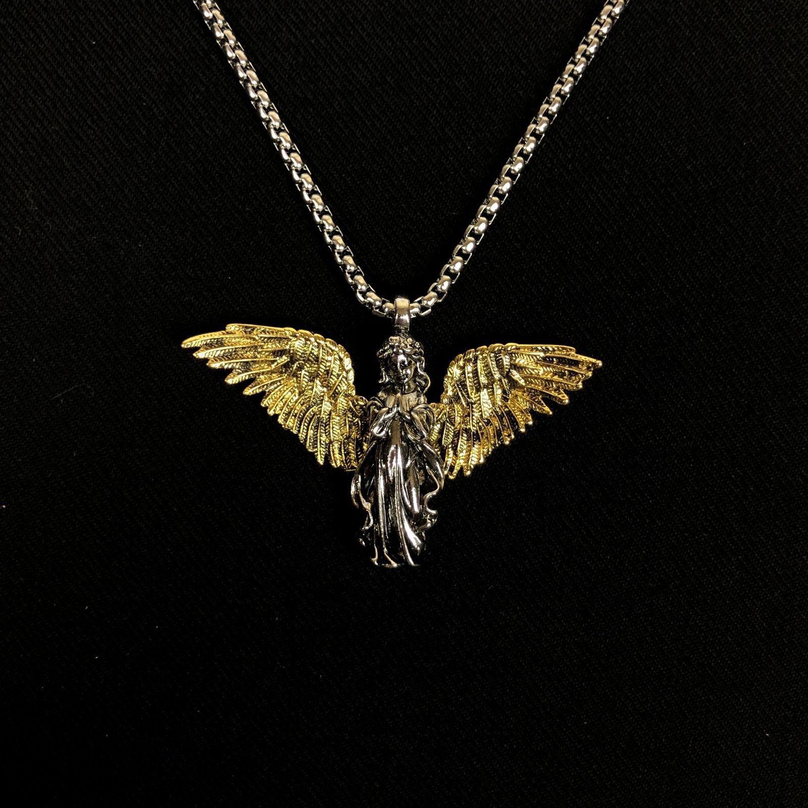 Jewelry Angel Necklace Y2K Gothic Punk Chain Size ONE SIZE - 1 Thumbnail