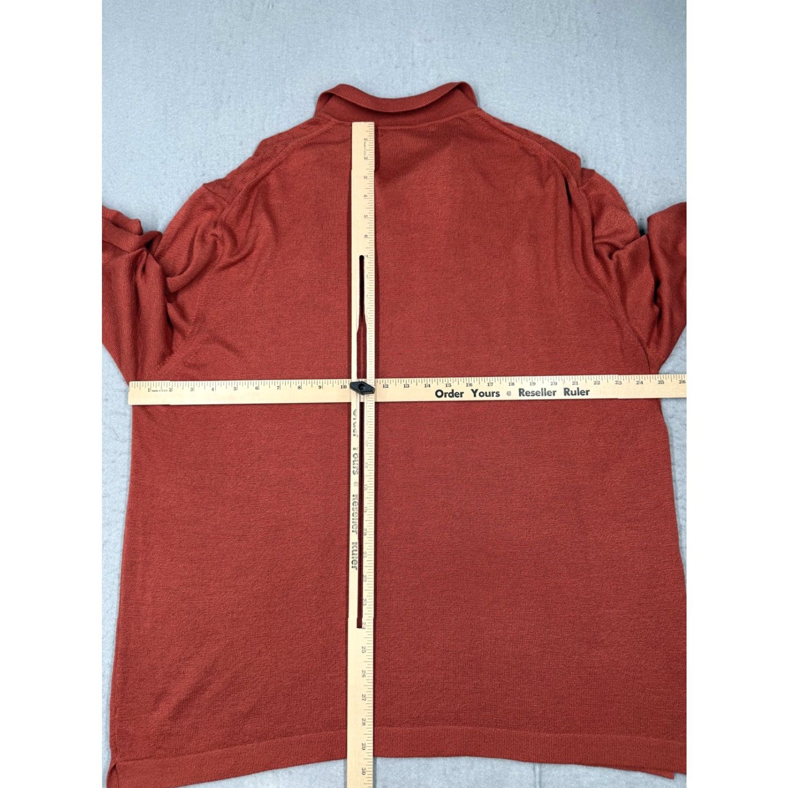 Pronto Uomo VINTAGE Pronto Uomo Sweater 2XL Rust Red Knit Pullover Long Sleeve Mens Classic Italian Preppy Size US XXL / EU 58 / 5 - 5 Thumbnail
