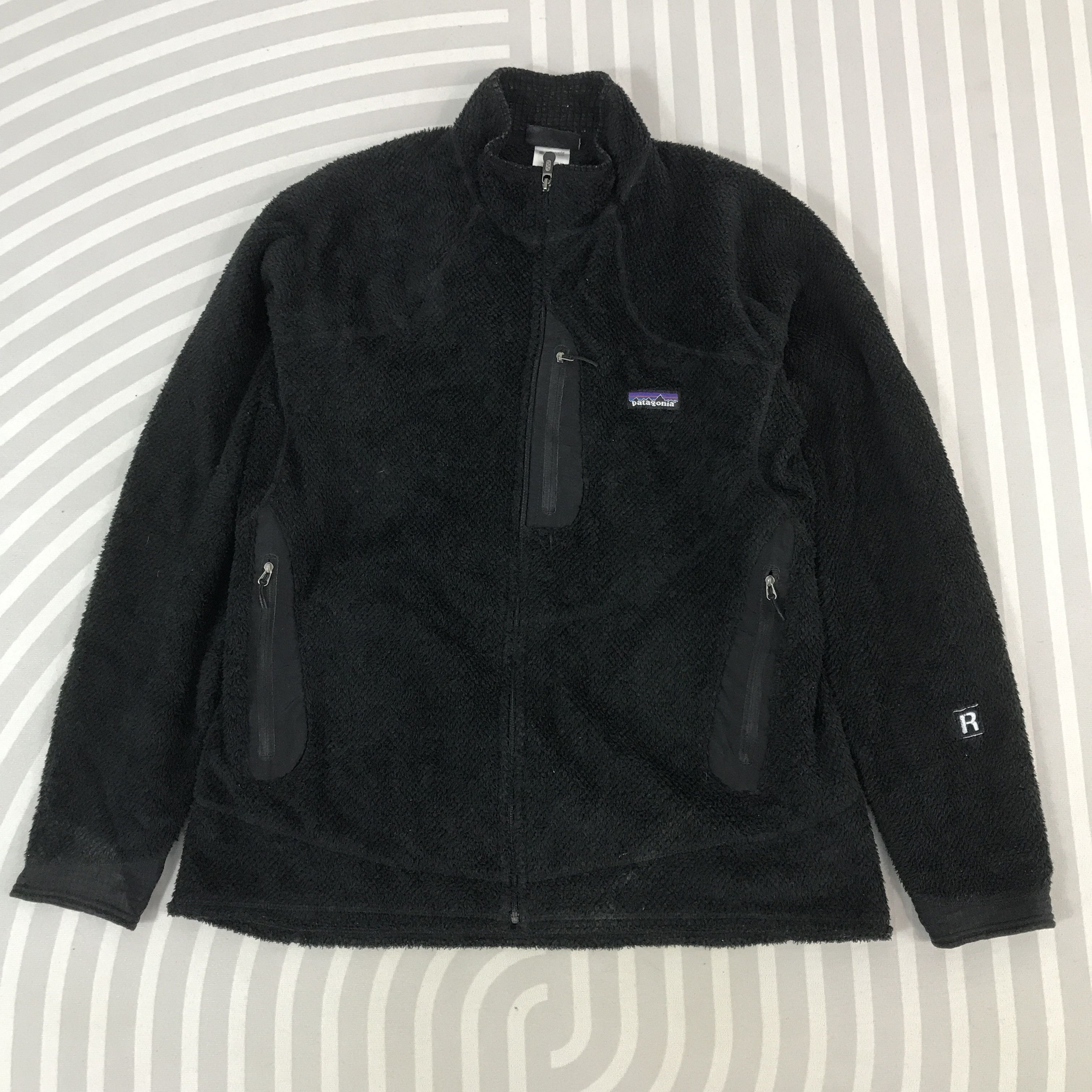 Patagonia × Vintage Vintage Patagonia Sherpa Fleece Black design zipper Jacket Size US XL / EU 56 / 4 - 1 Thumbnail
