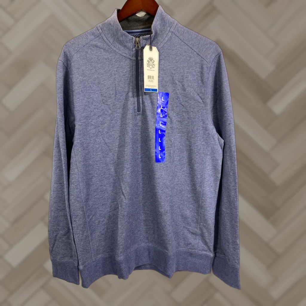 English Laundry English Laundry Sweatshirt Women Purple L 1/4 Zip Long Sleeve Turtleneck Cotton Blend Activewear Regular Size Type Sweatshirt Size L / US 10 / IT 46 - 1 Thumbnail