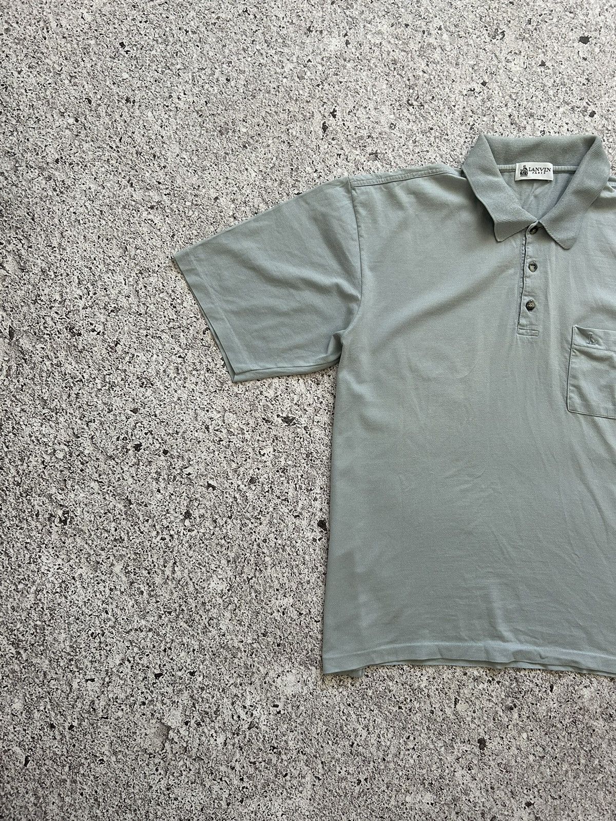 Designer × Lanvin Rare Luxury Lanvin Paris Retro Polo T-Shirt Size US XL / EU 56 / 4 - 3 Thumbnail