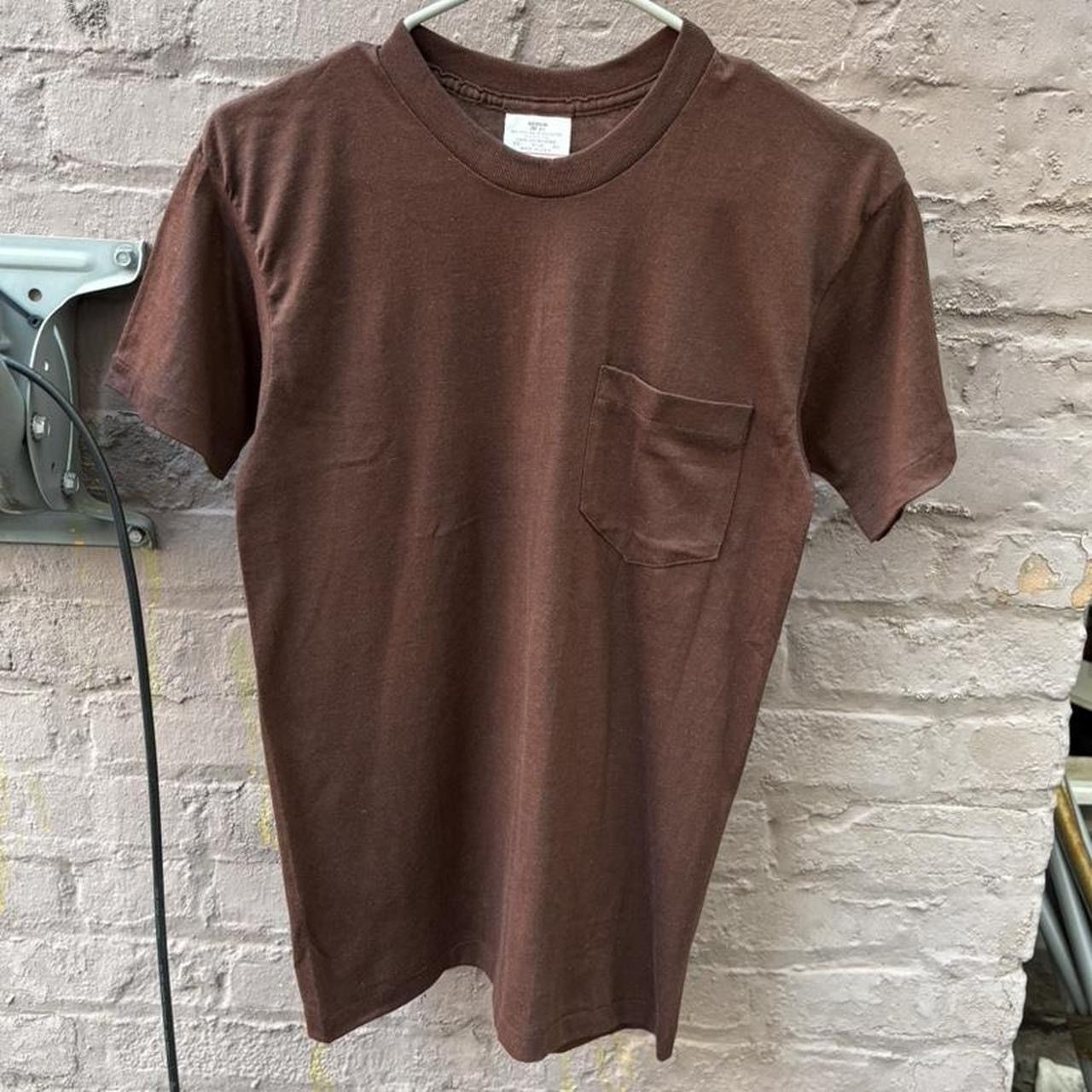 Sears 70s Brown Sears Selvedge Pocket Paper Thin Single Stitch Tee Size US M / EU 48-50 / 2 - 1 Thumbnail