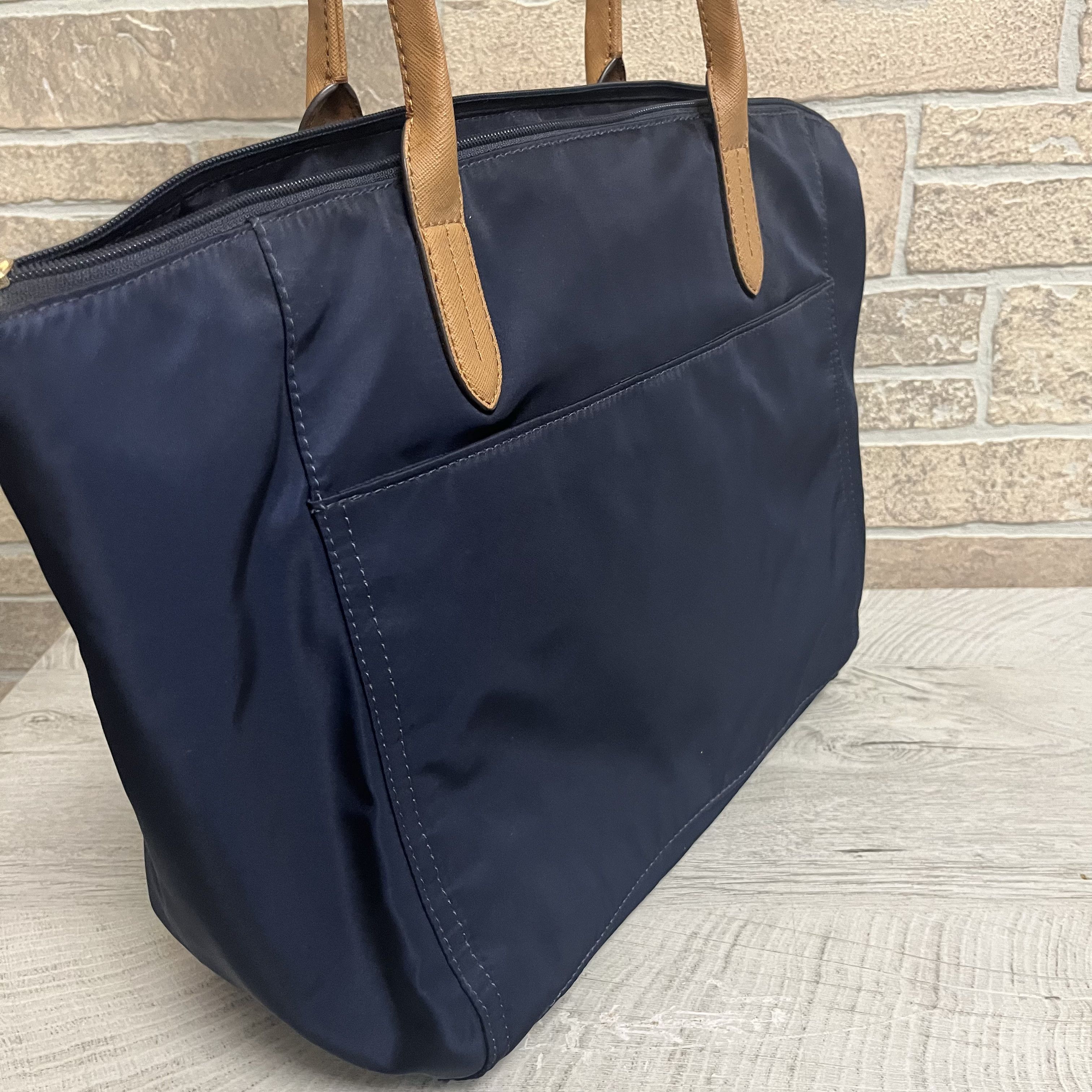 MICHAEL buy KORS Kelsie Solid Navy Nylon Tote Bag