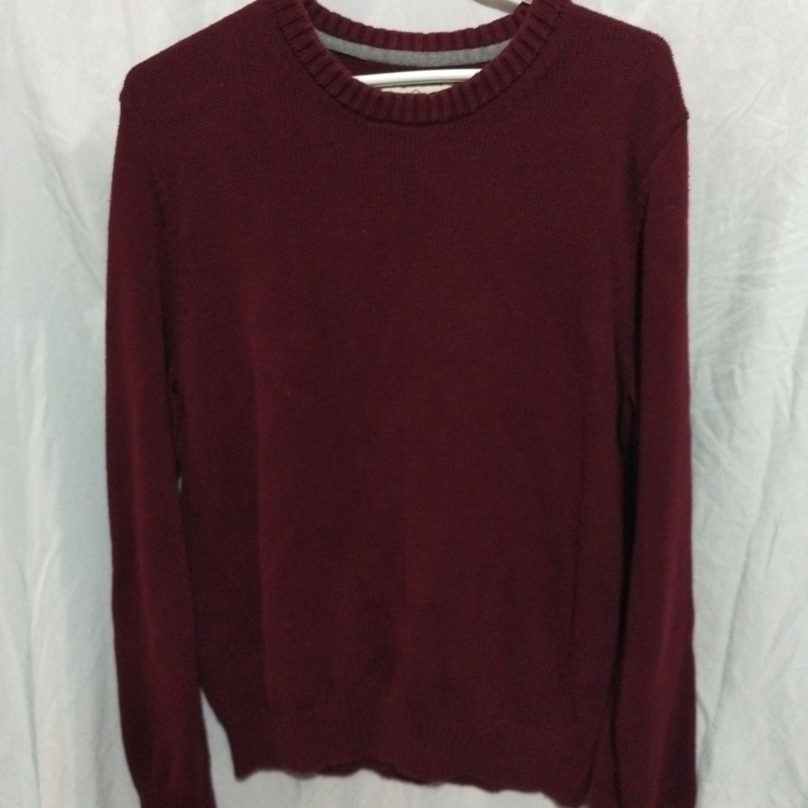 St. Johns Bay St Johns Bay Menswear Burgundy Sweater 100% Cotton Size L Size US L / EU 52-54 / 3 - 1 Thumbnail