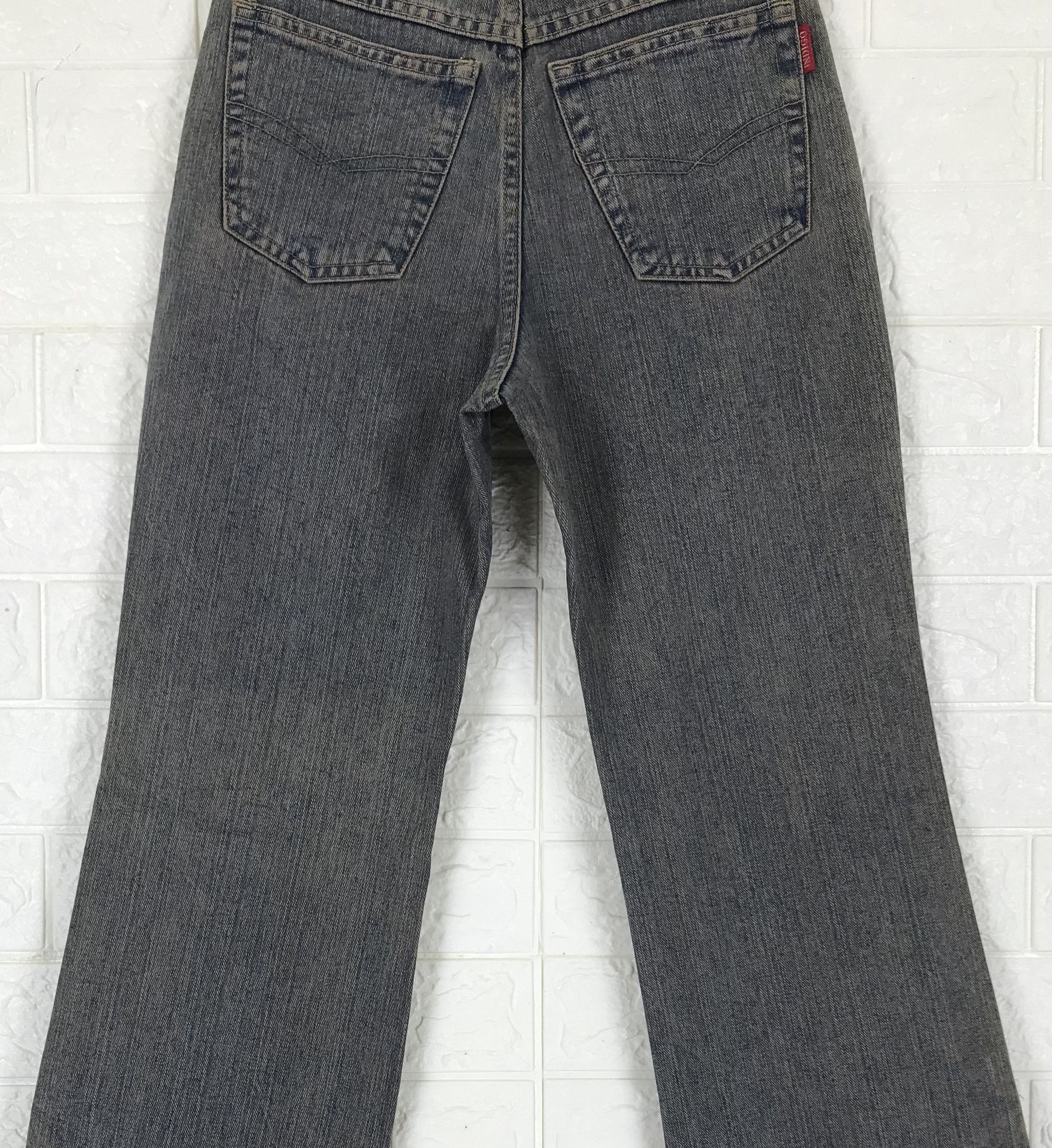 Indigo Vintage Indigo Mud Wash Button Leg Flare Jeans Size 25" / US 0 / IT 36 - 8 Thumbnail