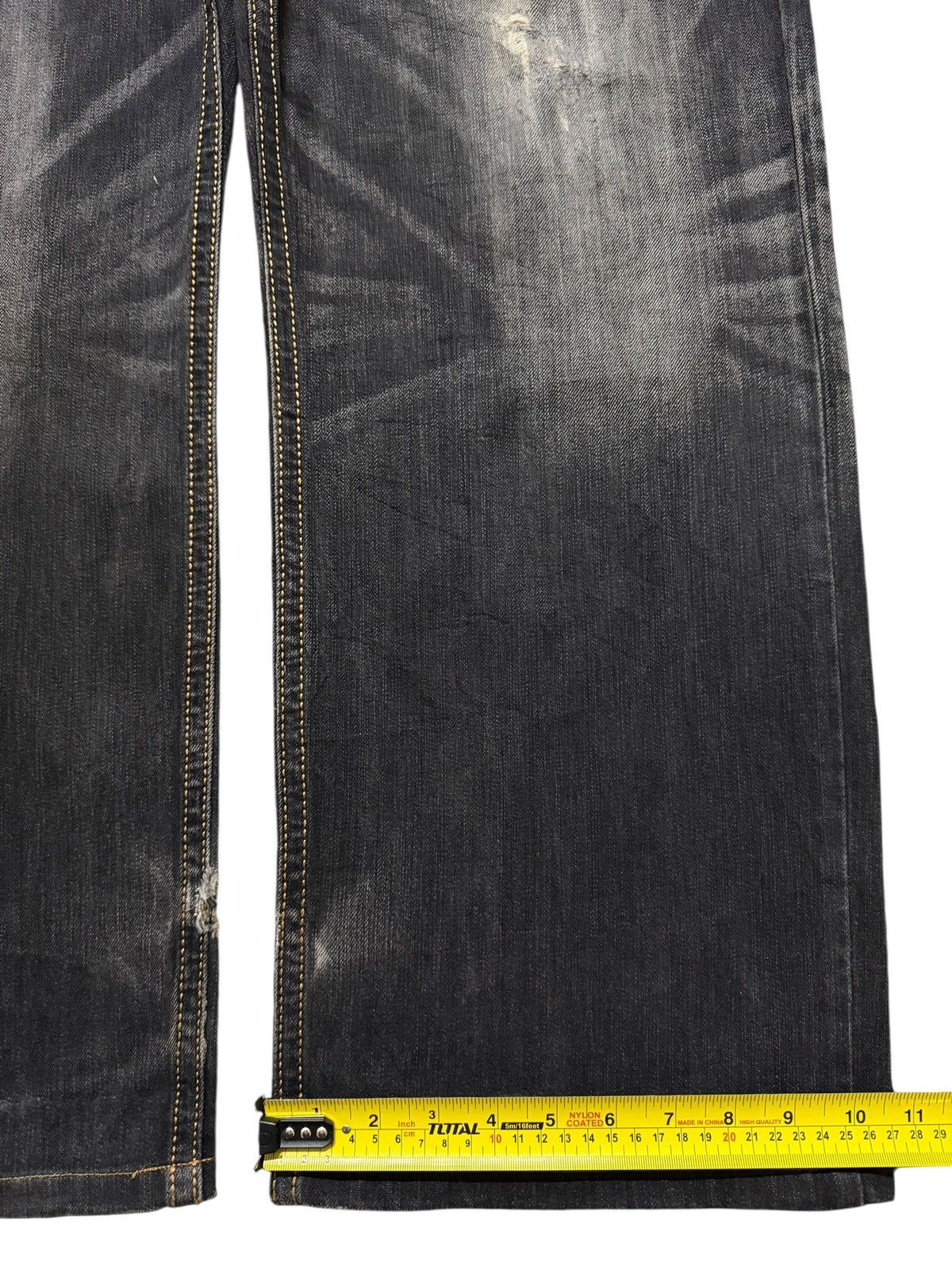 Edwin Vintage 90s Edwin Faded Wash Whiskers Wide Leg Baggy Jeans Size US 42 / EU 58 - 14 Thumbnail