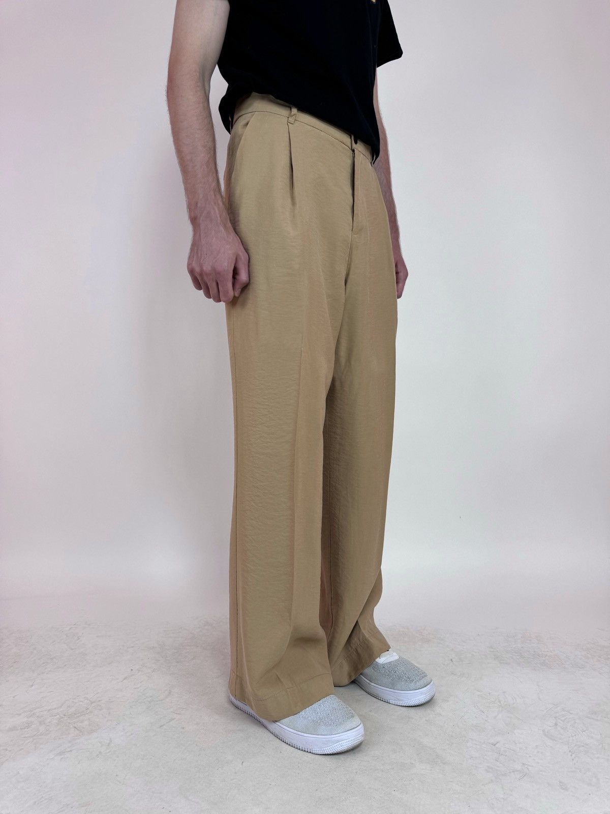 Zara Upcycled ZARA Pleated Trousers Viscose Pants wide legs sz 32 Size US 32 / EU 48 - 6 Thumbnail