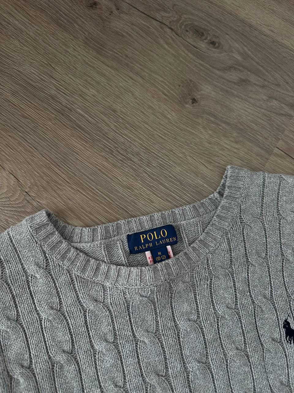 Polo Ralph Lauren × Vintage Vintage Polo Ralph Lauren Cable Knit Gray Sweater Size US S / EU 44-46 / 1 - 8 Thumbnail