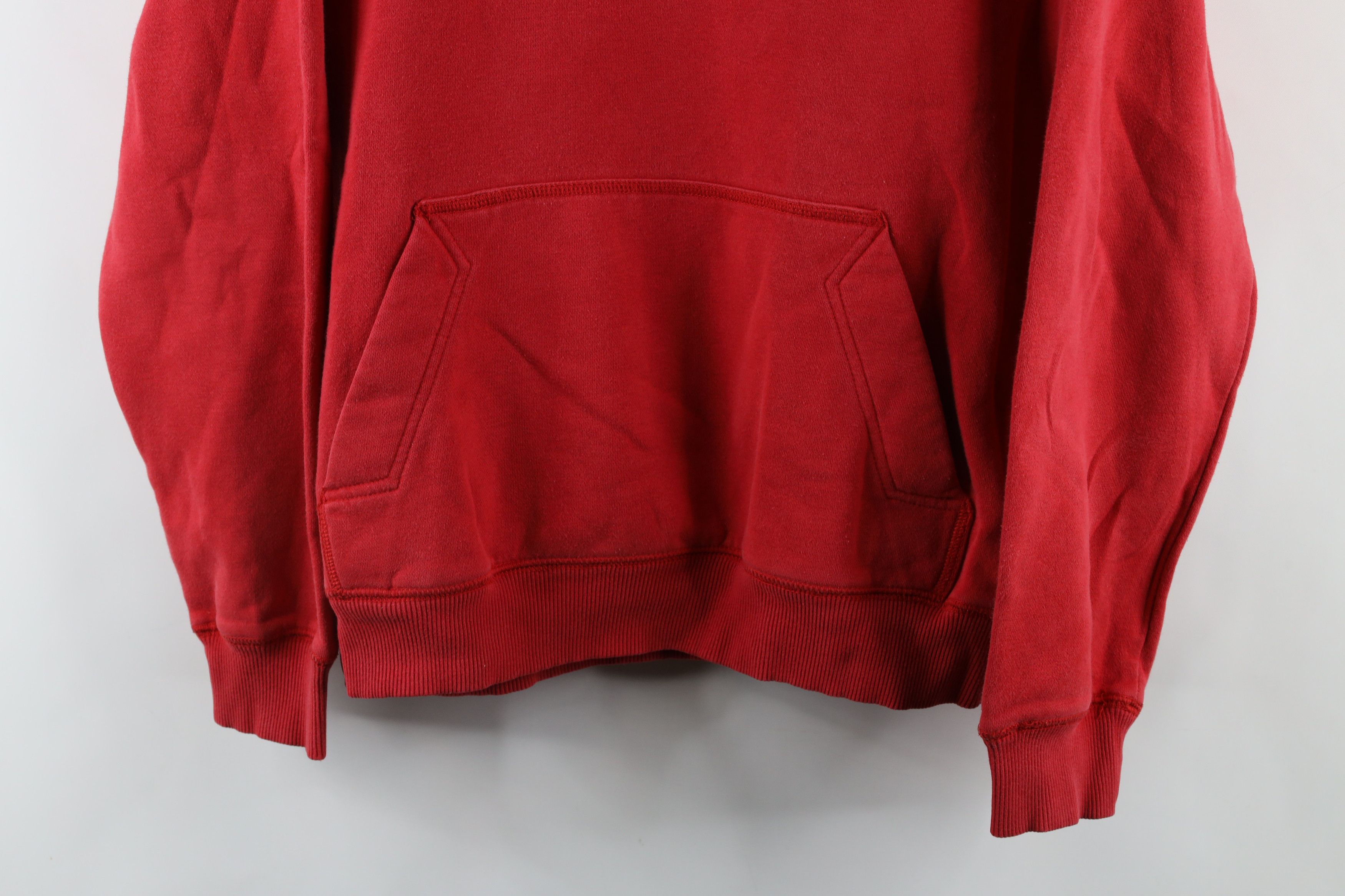 Nike × Vintage Vintage Nike Travis Scott Mini Swoosh Hoodie Sweatshirt Red Size US S / EU 44-46 / 1 - 3 Thumbnail