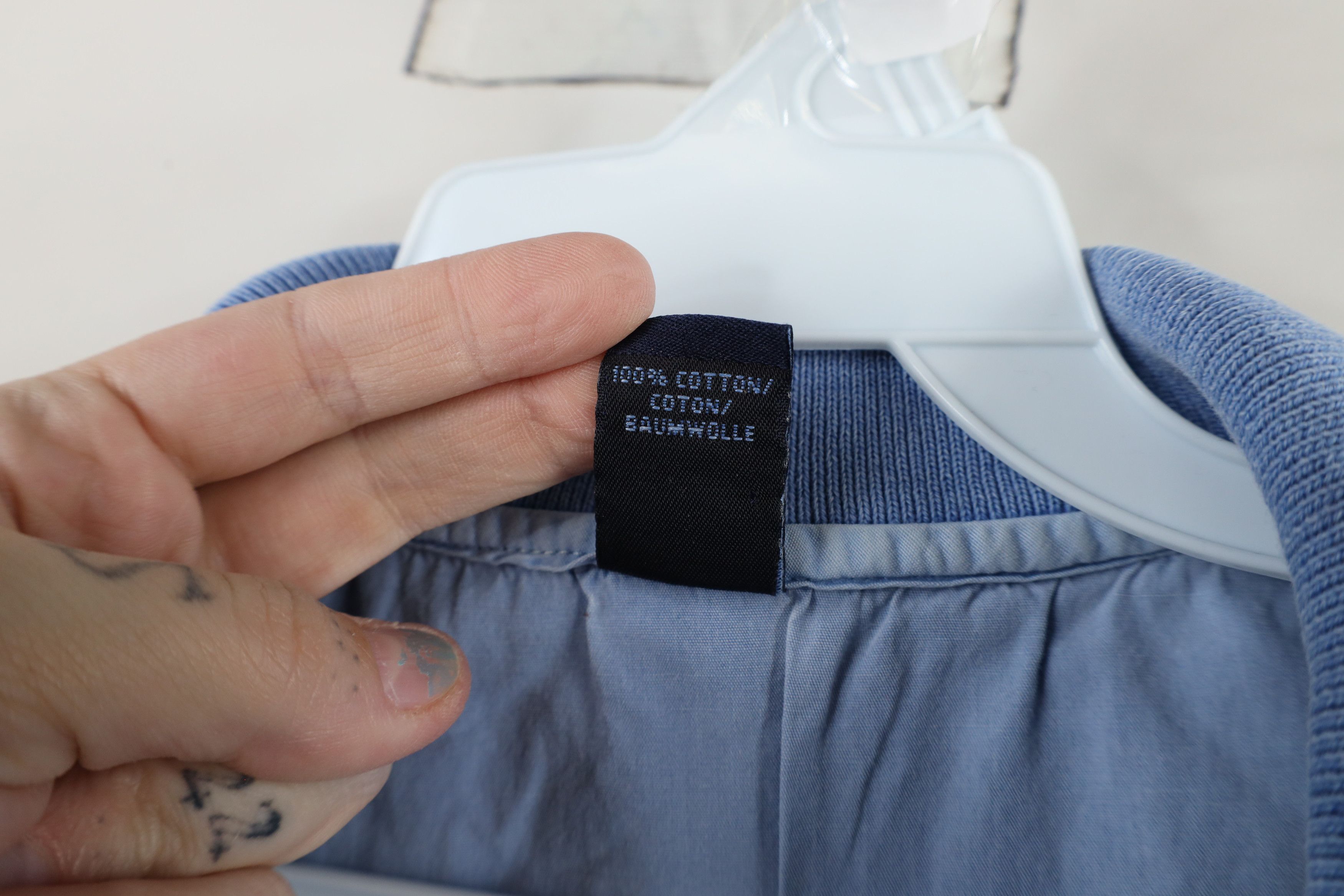 Gap × Vintage Vintage 90s Gap Stonewash Collared Polo Shirt Blue Cotton Size US L / EU 52-54 / 3 - 6 Thumbnail