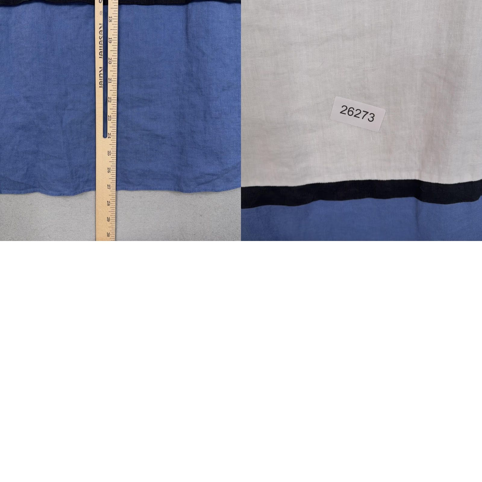 J. Jill J Jill Blouse Womens M White Blue Colorblock Linen Tunic Top Shirt Summer Size M / US 6-8 / IT 42-44 - 8 Thumbnail