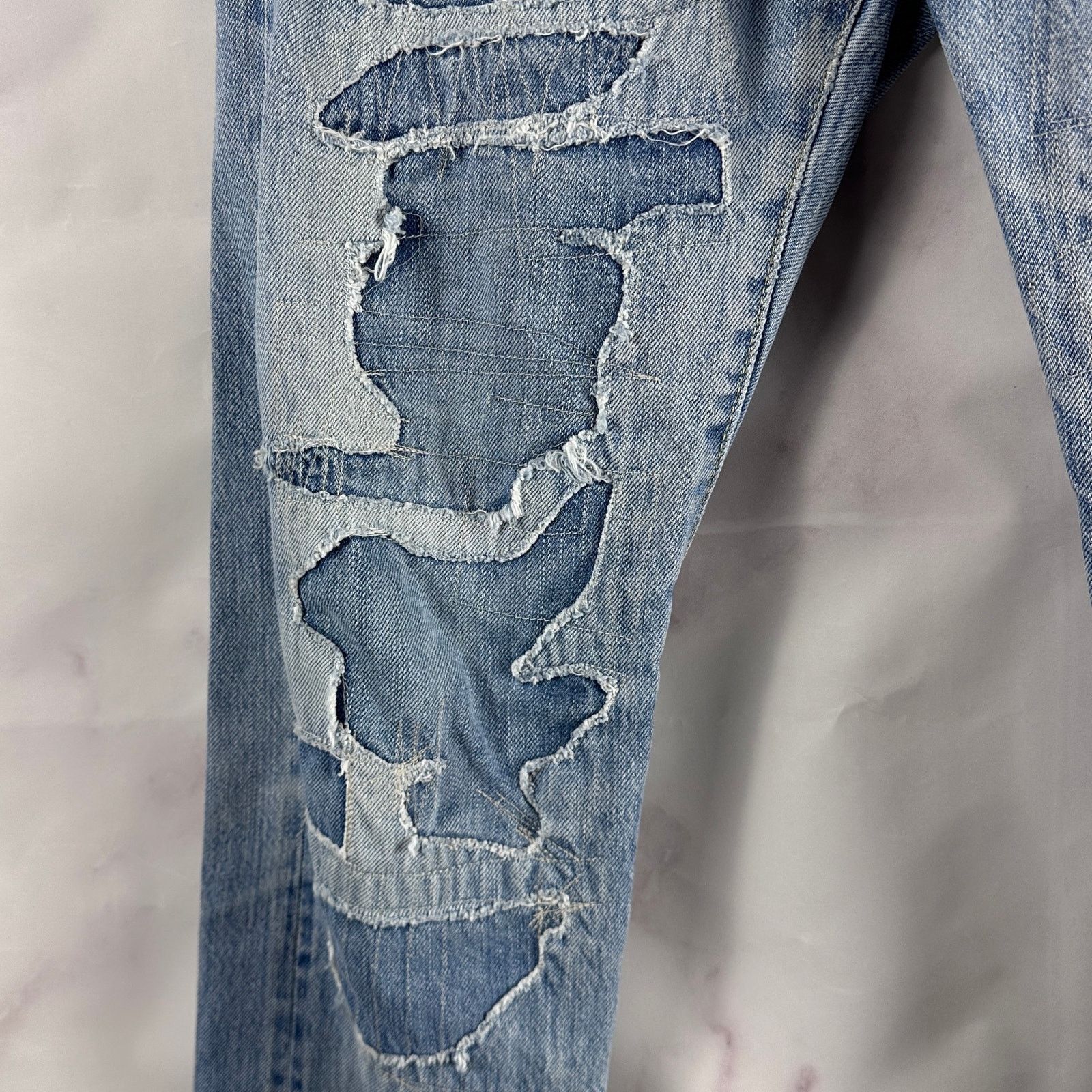 Hysteric Glamour Selvedge Repaired Light Wash Denim Size US 28 / EU 44 - 6 Thumbnail