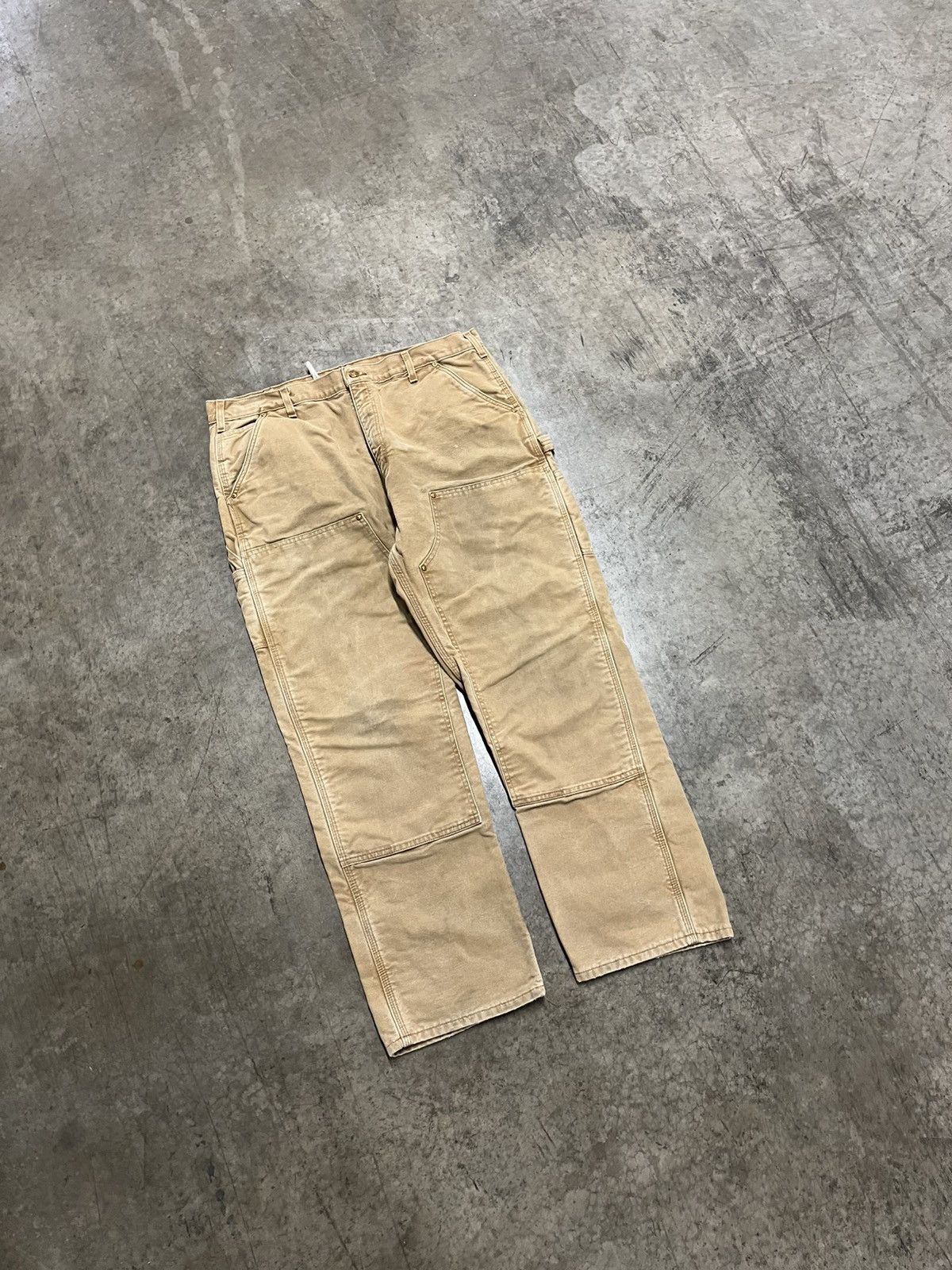 Carhartt × Vintage Carhartt double knee cargo pants skater baggy hype rare Size US 36 / EU 52 - 1 Thumbnail