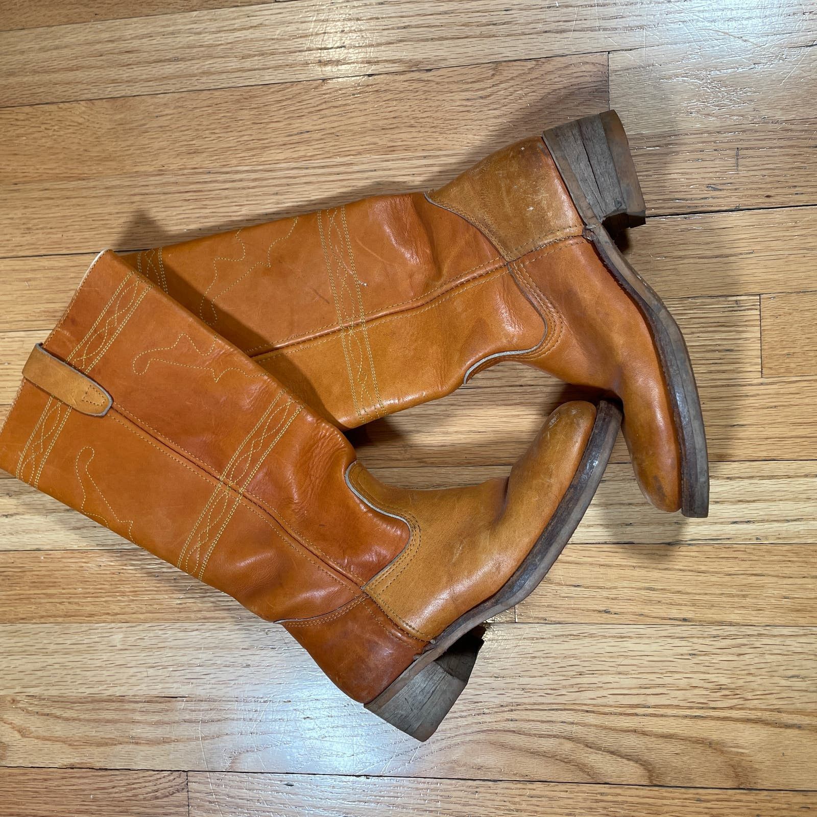 Vintage Vintage Leather Calf Boots 8 Mens Size US 8 / EU 41 - 2 Preview