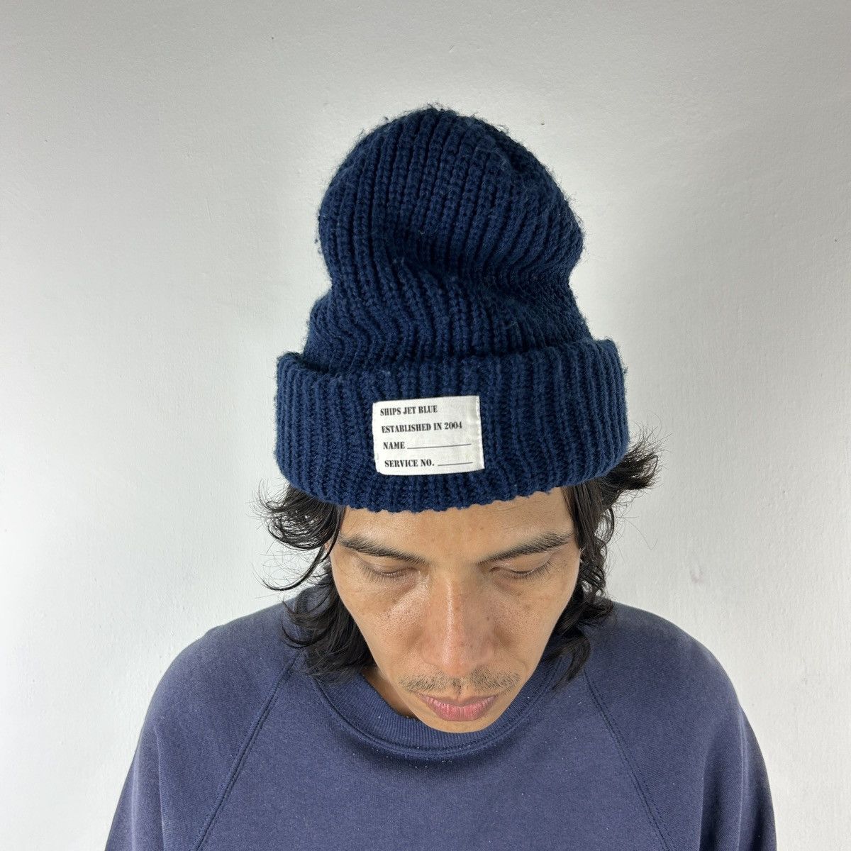 SHIPS × Ships Jet Blue Ships Jet Blue - USN Beanie Size ONE SIZE - 1 Thumbnail