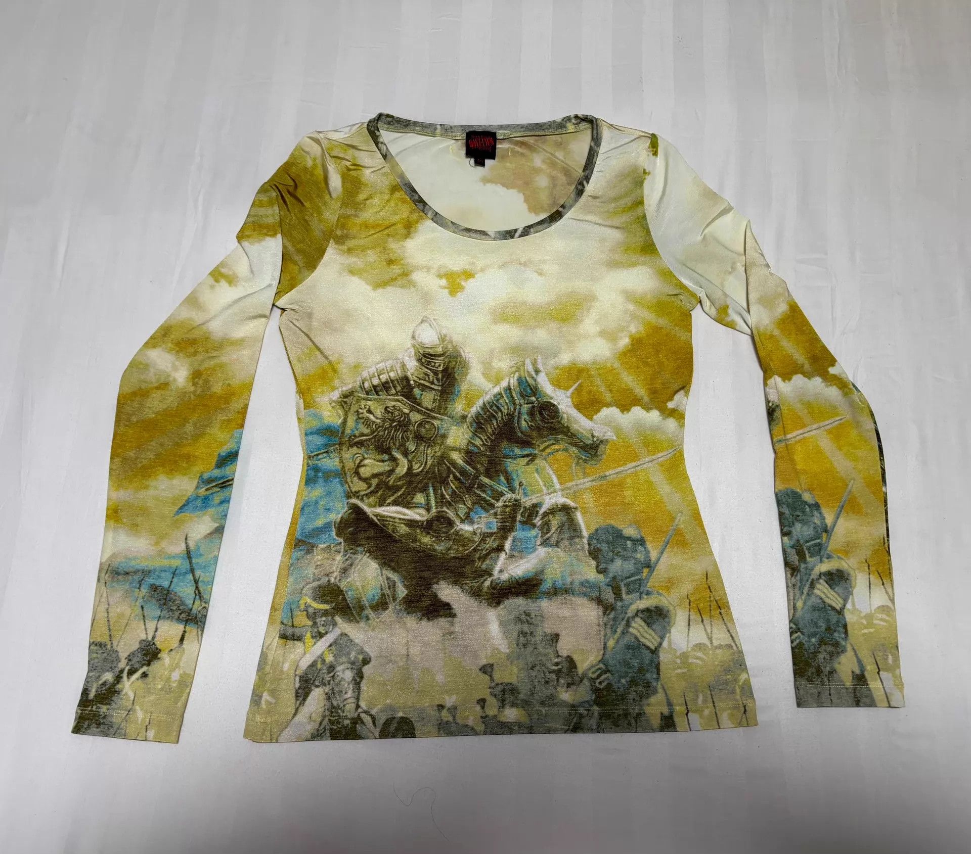 Jean Paul Gaultier Jean Paul Gaultier vintage knight tattoo print top 40 Size S / US 4 / IT 40 - 1 Thumbnail