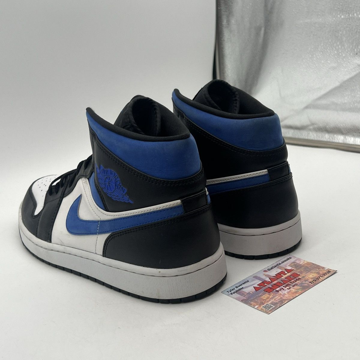 Nike Air Jordan 1 Mid racer blue Size US 13 / EU 46 - 4 Thumbnail