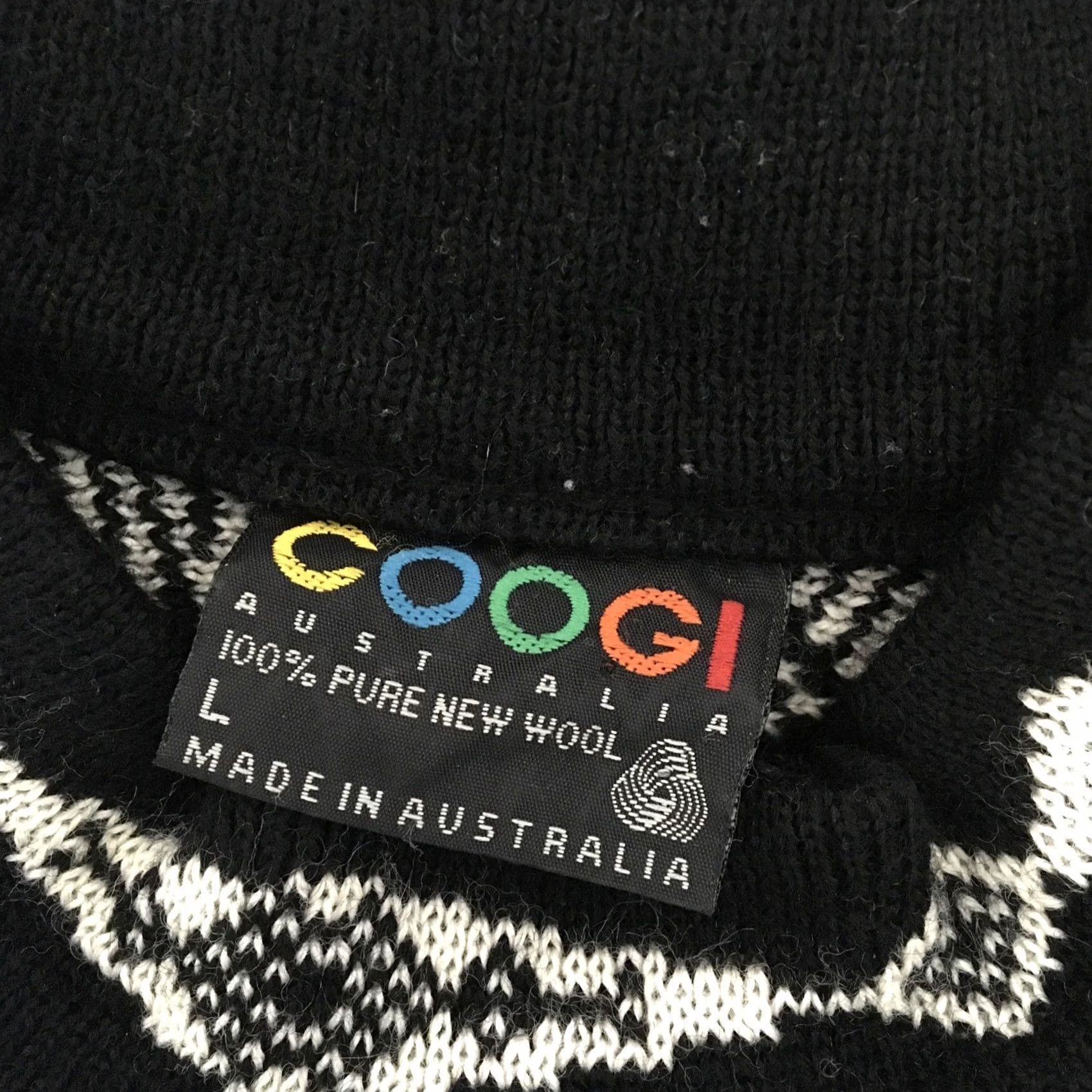 Coogi VTG 90s COOGI Australia Wool Cosby BIGGIE MCGREGOR sweater L Black White Size US L / EU 52-54 / 3 - 6 Thumbnail