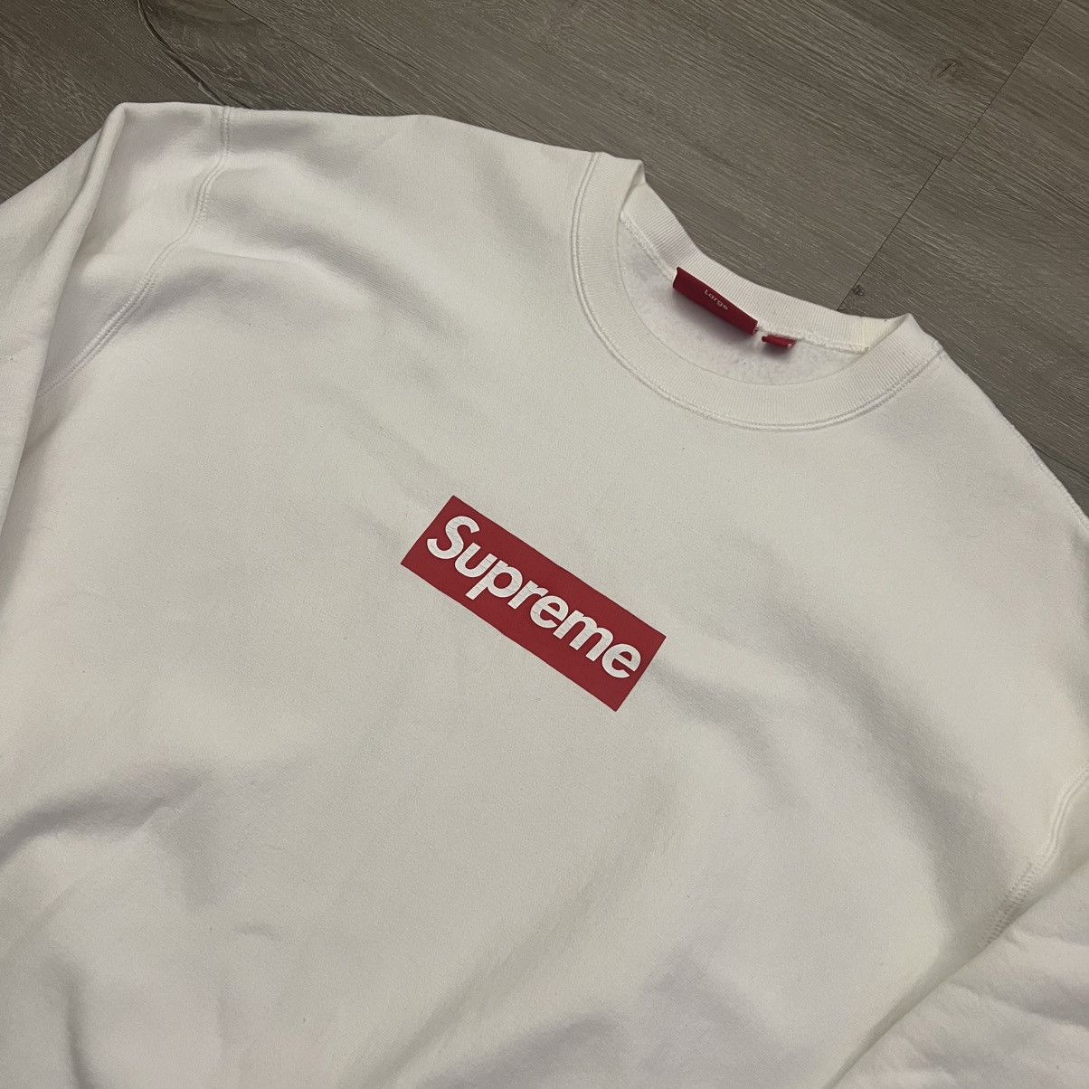 Supreme Supreme Washed Box Logo Crewneck Size US L / EU 52-54 / 3 - 10 Thumbnail