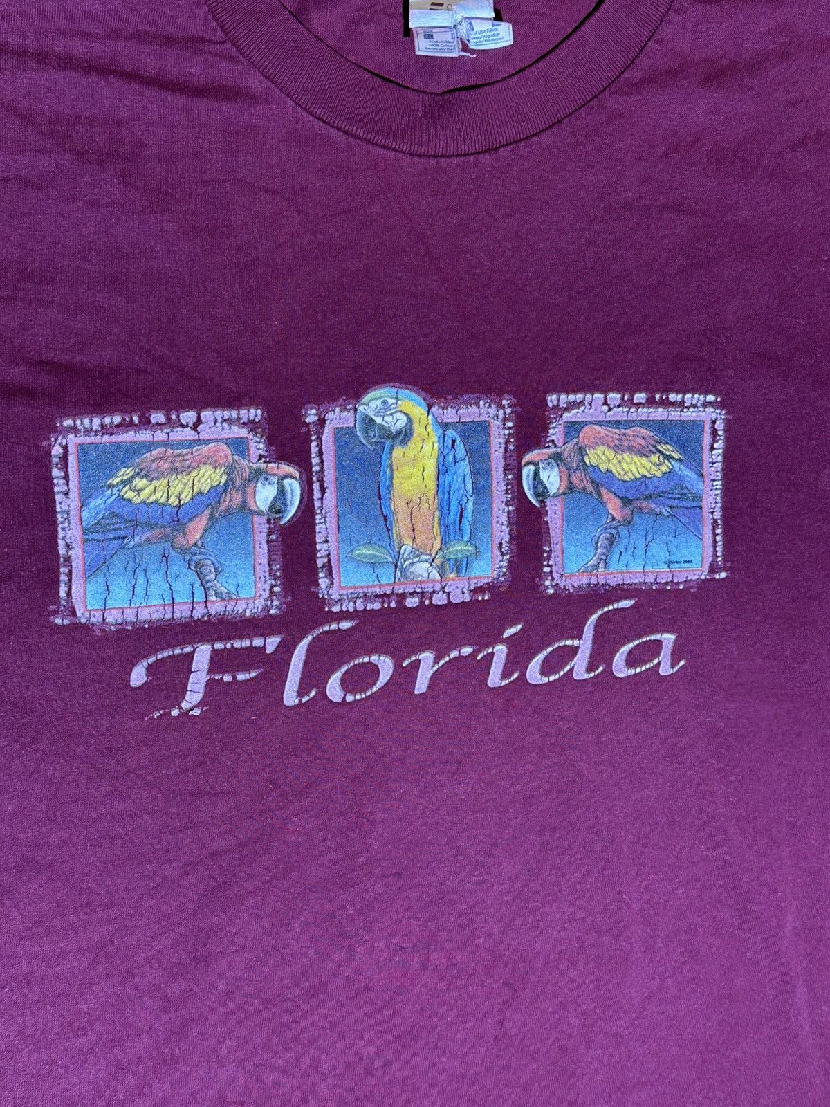 Other Scarlet Macaw Birds Florida burgundy Tshirt Size US XL / EU 56 / 4 - 4 Thumbnail