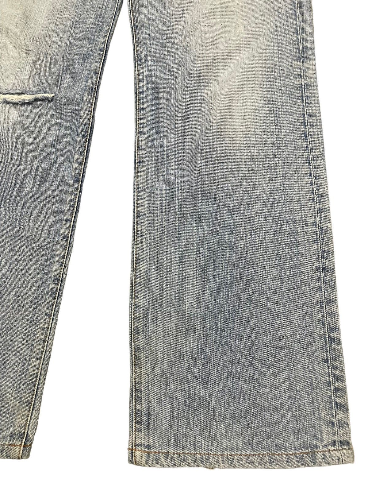 Japanese Brand Vintage Japanese Brand Blue Wash Distress Baggy Jeans Size US 35 - 6 Thumbnail
