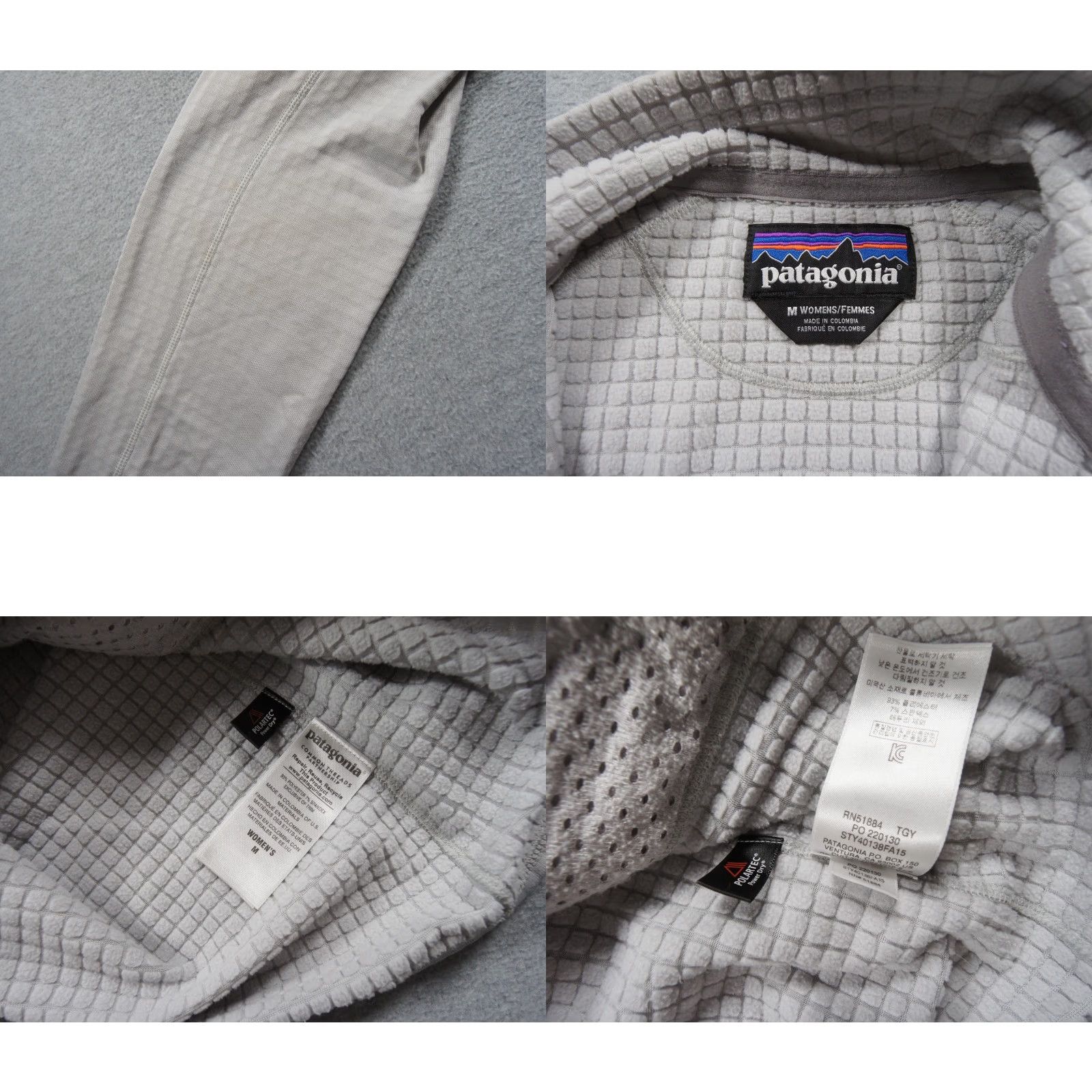 Patagonia Patagonia Sweater Womens Large Gray Full Zip R1 Regulator Fleece Outdoors Ladies Size L / US 10 / IT 46 - 8 Thumbnail