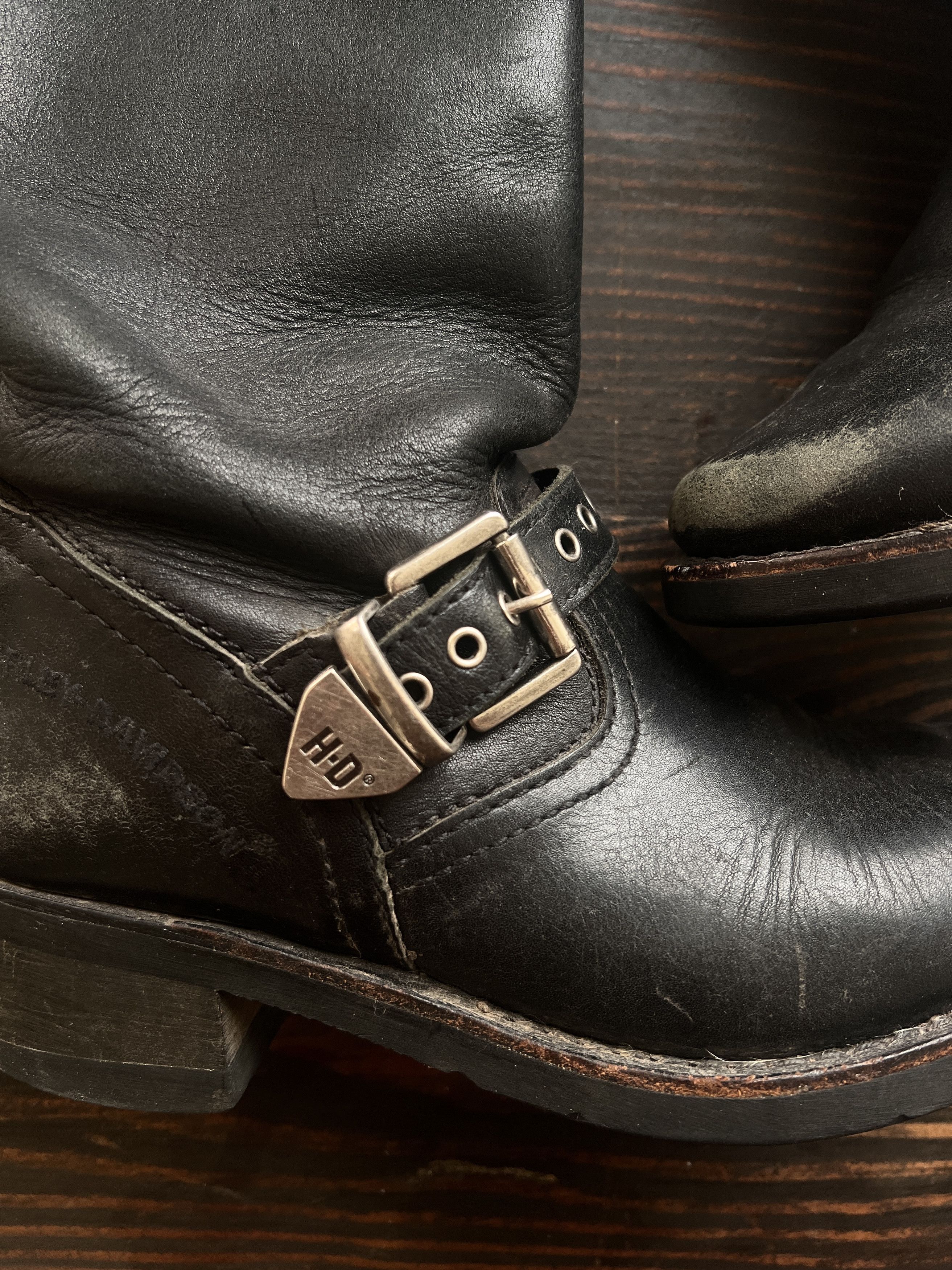 Harley Davidson Vintage Harley Davidson Black Leather Biker Boots Size US 9 / IT 39 - 7 Thumbnail