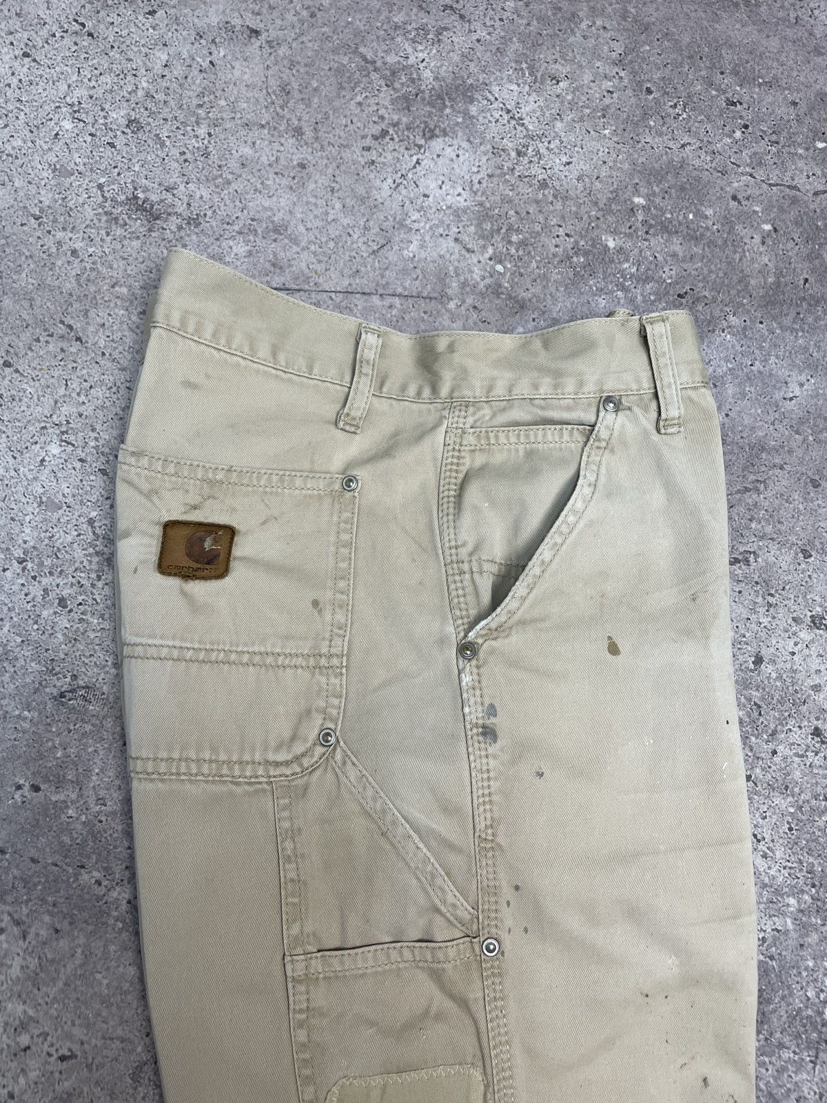 Carhartt Vintage Carhartt Wip Double Knee Single Cargo Shorts Pants Size US 31 - 10 Thumbnail