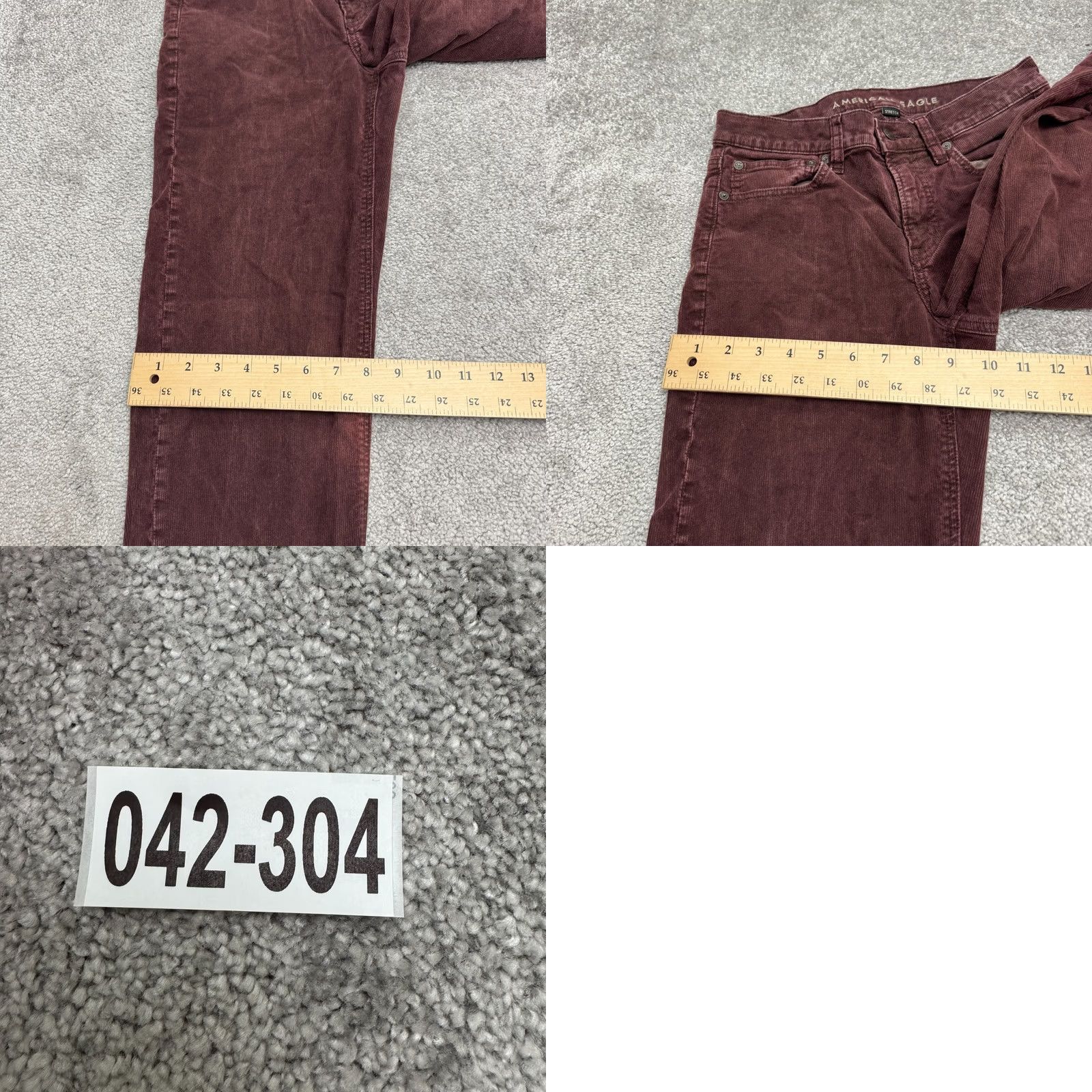 American Eagle Outfitters American Eagle Outfitters 90s Straight Corduroy Pants Womens 4 Plum Red Stretch Size 27" / US 4 / IT 40 - 10 Thumbnail