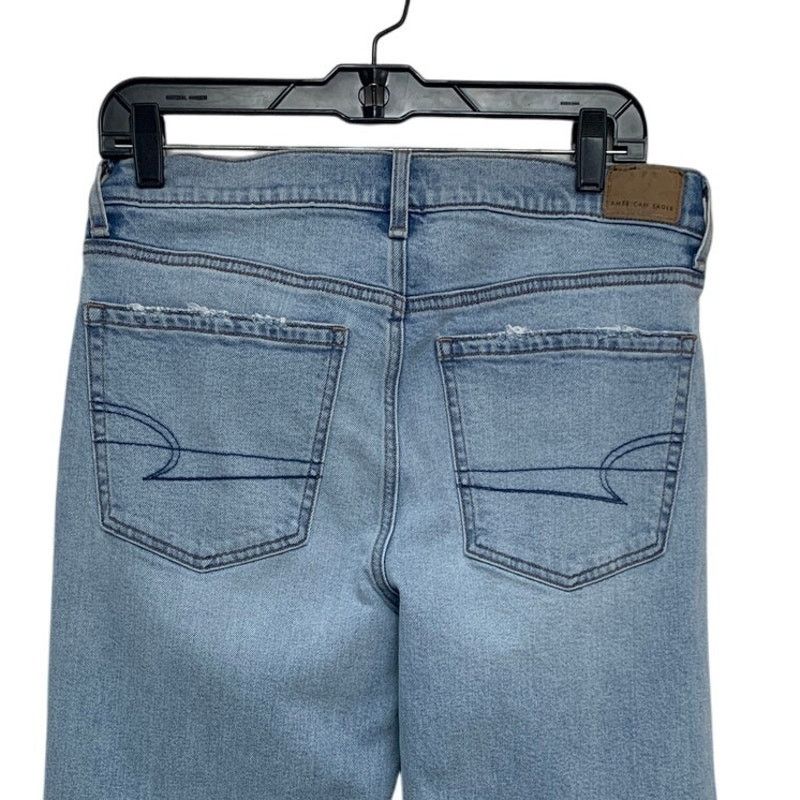 American Eagle Outfitters New American Eagle Womens 10 Strigid Ex Boyfriend Blue Jeans Size 32" / US 10 / IT 46 - 4 Thumbnail