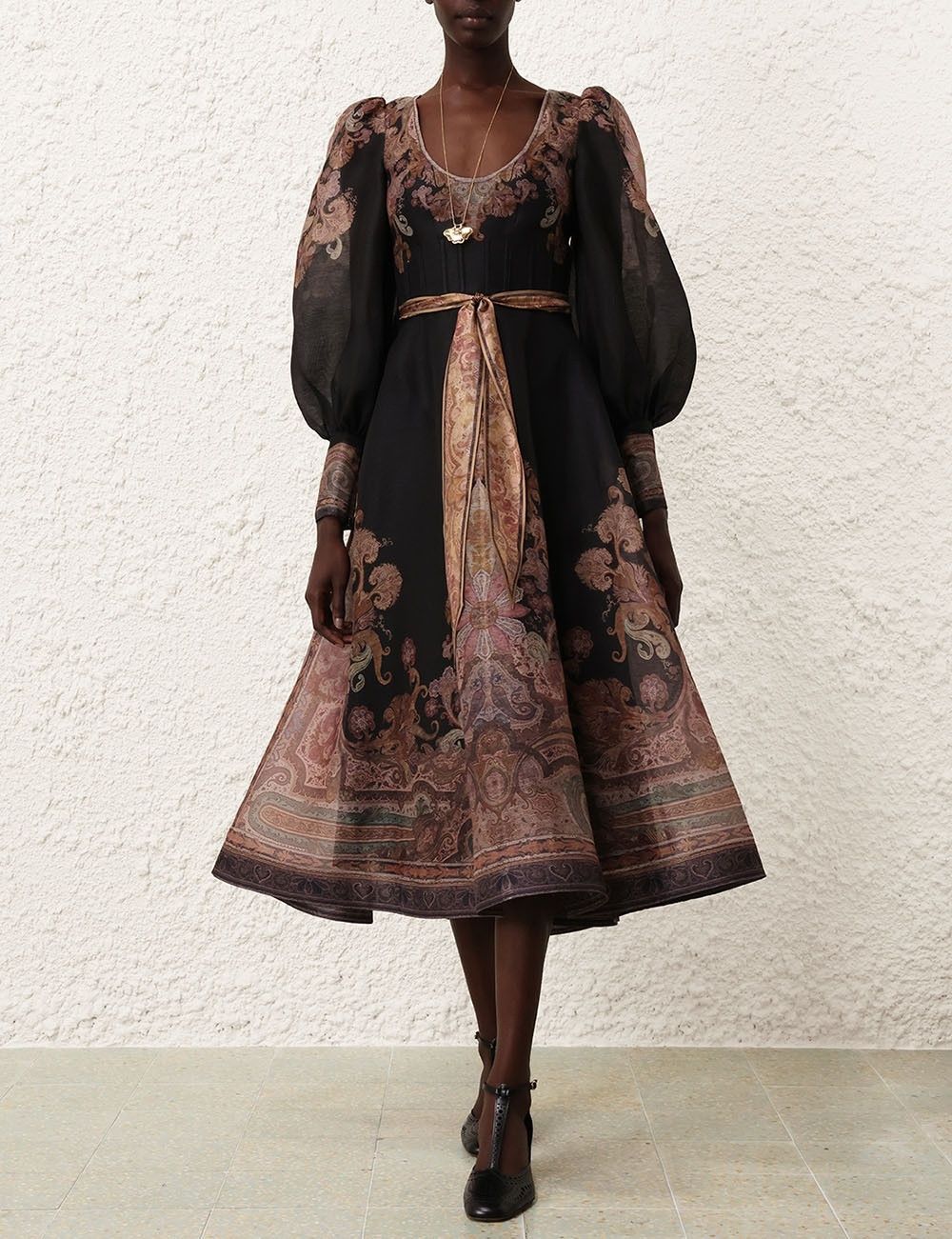 Zimmermann oc11z0925 Illustration Structured Dress in Multicolor Size M / US 6-8 / IT 42-44 - 2 Thumbnail