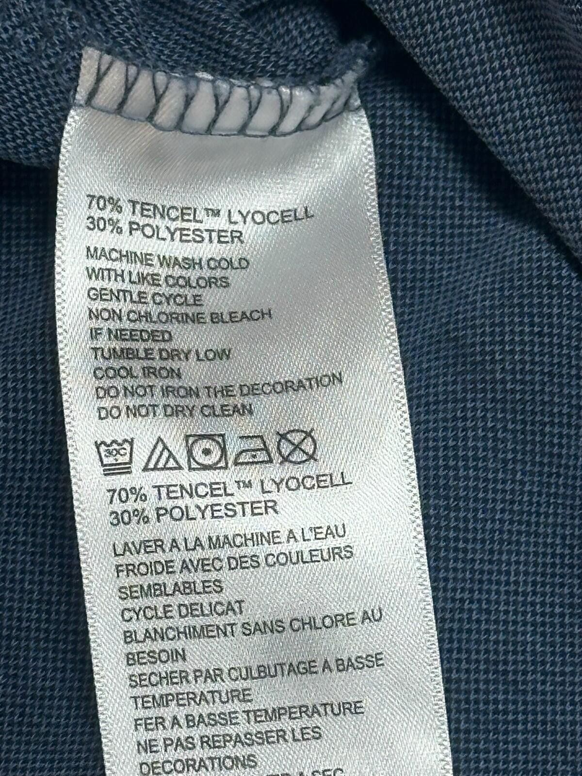 Tommy Bahama Tommy Bahama 1/4 Button Tencel/Poly Polo Shirt Blue Mens L Size US L / EU 52-54 / 3 - 6 Thumbnail
