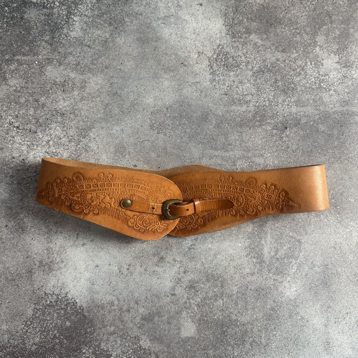 Diesel Diesel Vintage Archive Cow Leather Western Cowgirl Wide Belt Size ONE SIZE - 1 Thumbnail