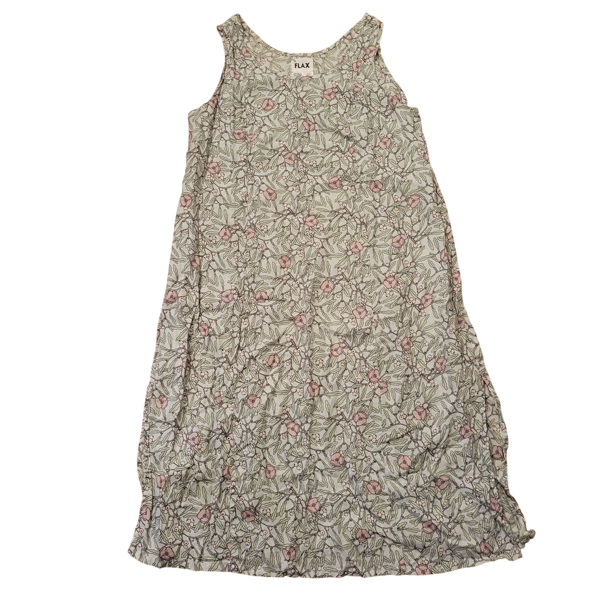 Flax 2 Piece Floral Sleeveless Maxi Dress Button Down Jacket