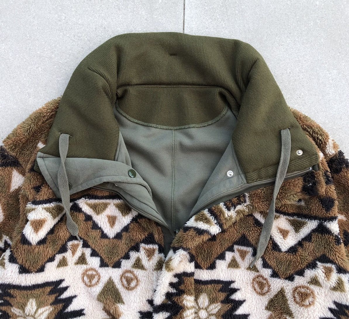 Issey Miyake Mercibeaucoup Reversible Fleece Navajo Long Coat Jacket Size US L / EU 52-54 / 3 - 25 Thumbnail