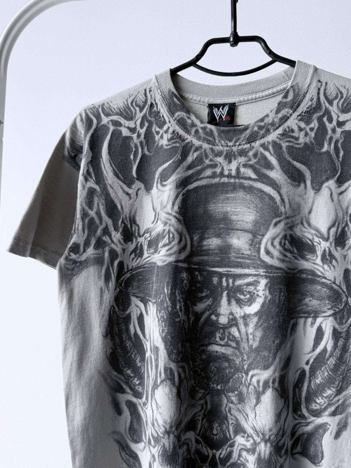 WWE Vintage Y2K 2008 Undertaker WWE Wrestling AOP T-Shirt Tee Size US S / EU 44-46 / 1 - 3 Thumbnail