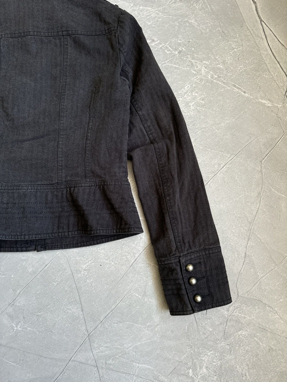 Hysteric Glamour 00s Military Napoleon Washed Denim Jacket PPFM Balmain Style Size S / US 4 / IT 40 - 15 Thumbnail