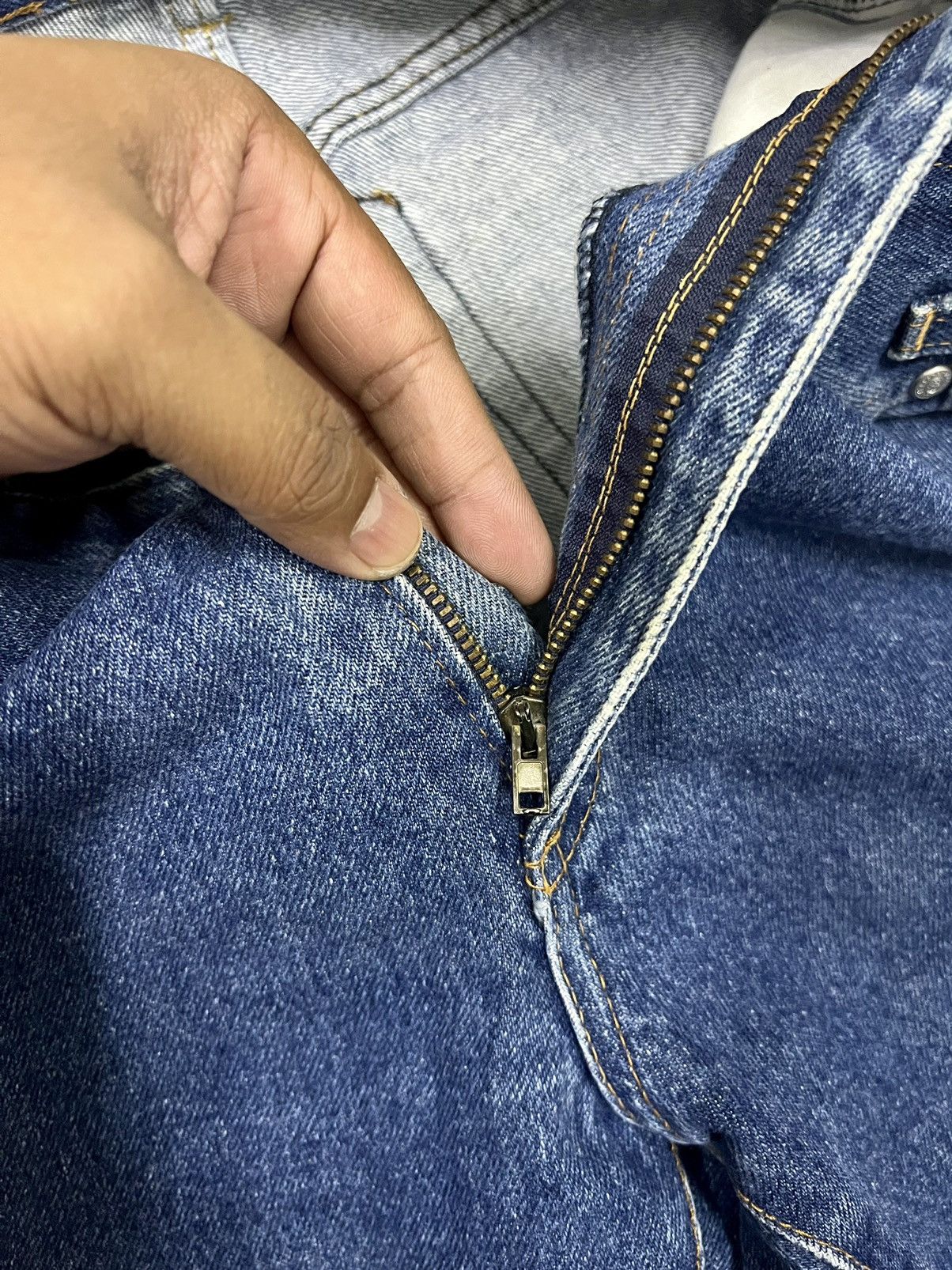Jean Charles De Castelbajac × Le Grande Bleu (L.G.B.) × Vintage Vintage 90s Castelbajac Blue Wash Flared Jeans Size US 29 - 9 Thumbnail