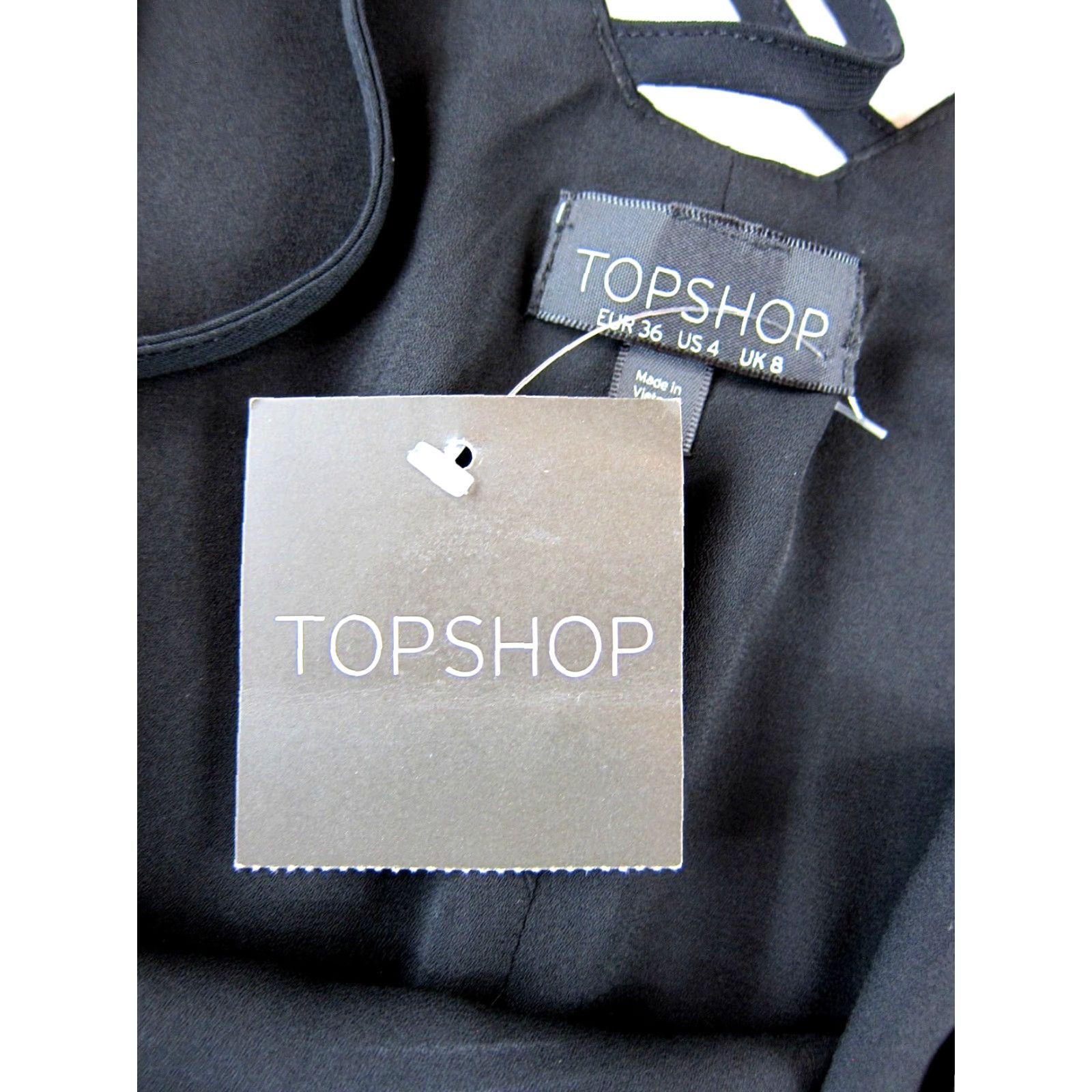 Topshop TOPSHOP NWT Crisscross Classic Black Tank Slip Dress Women Size 4 Small NWT Size S / US 4 / IT 40 - 3 Thumbnail