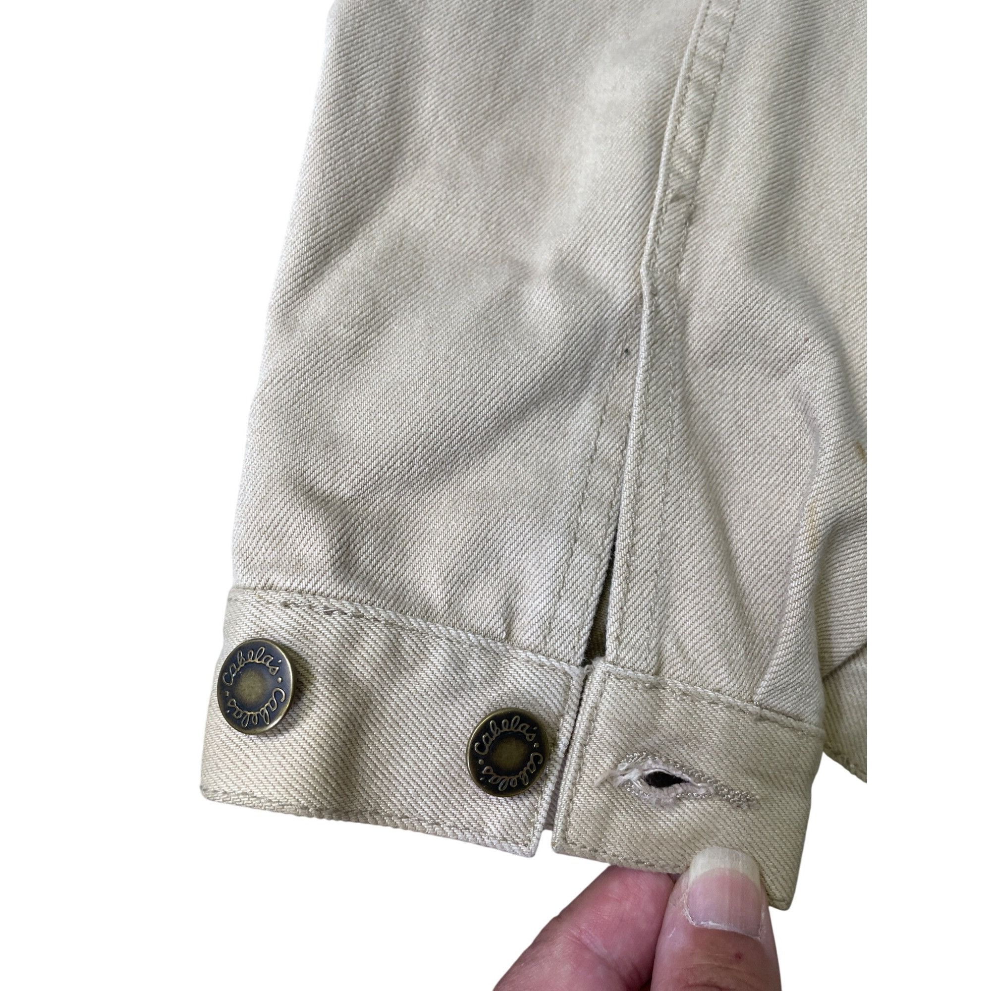 Cabelas Cabelas Womens Beige Denim Jacket Size XL Reg SKU 8699 Size XL / US 12-14 / IT 48-50 - 2 Thumbnail