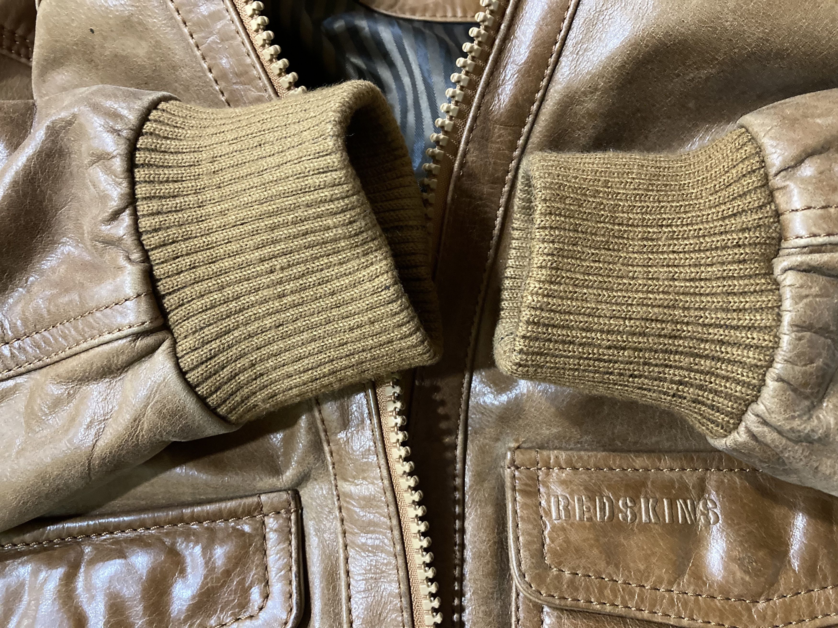 Vintage Vintage REDSKINS Leather jacket Size US L / EU 52-54 / 3 - 4 Thumbnail